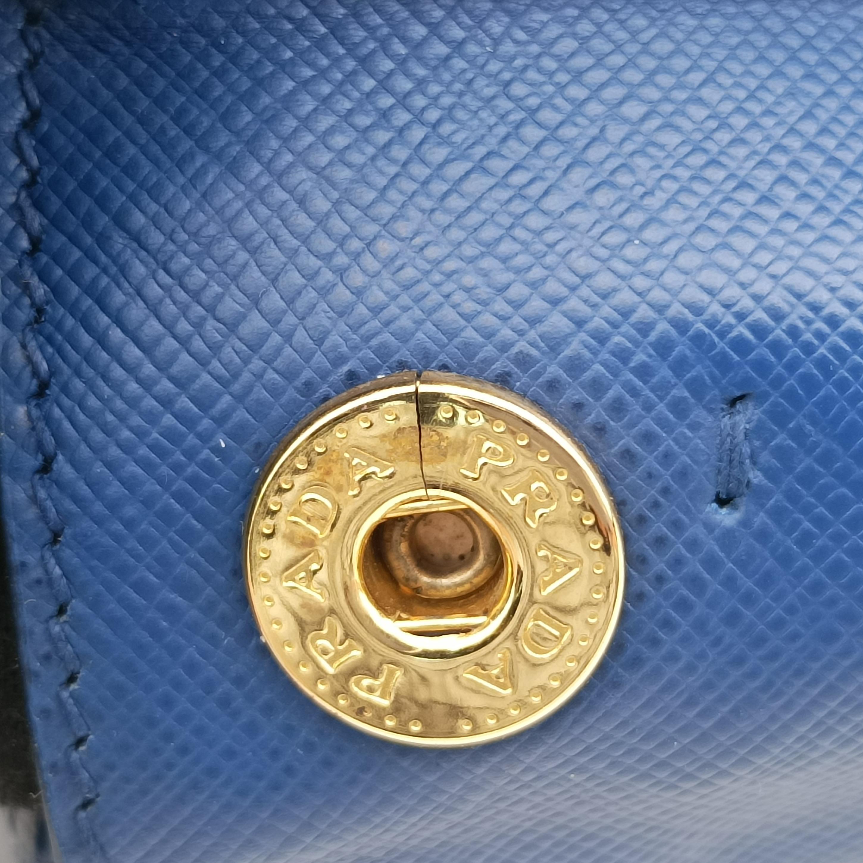 Secondhand Prada Galleria Blue SAFFIANO Leather BN2274 shoulderbag | stylenewstar
