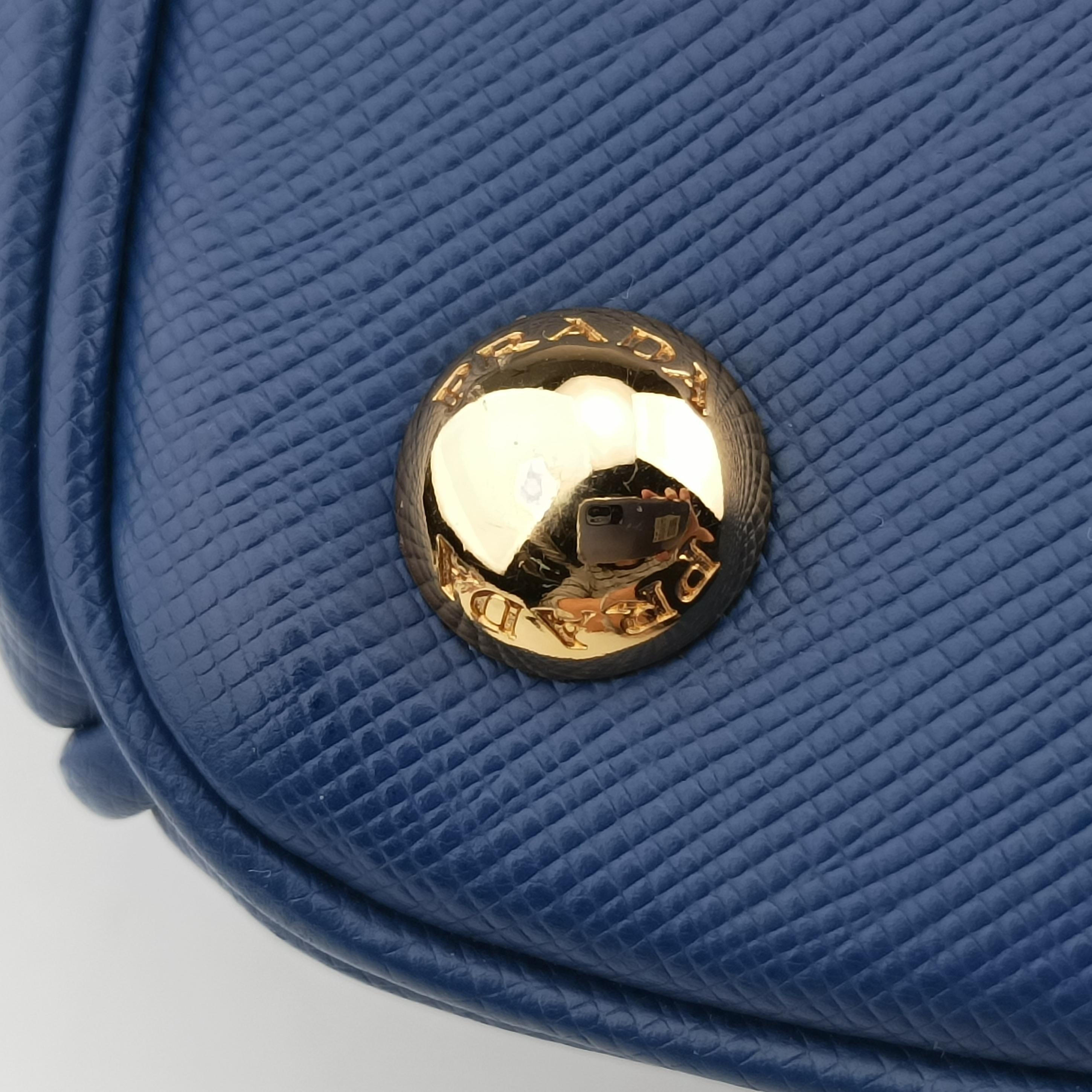 Secondhand Prada Galleria Blue SAFFIANO Leather BN2274 shoulderbag | stylenewstar