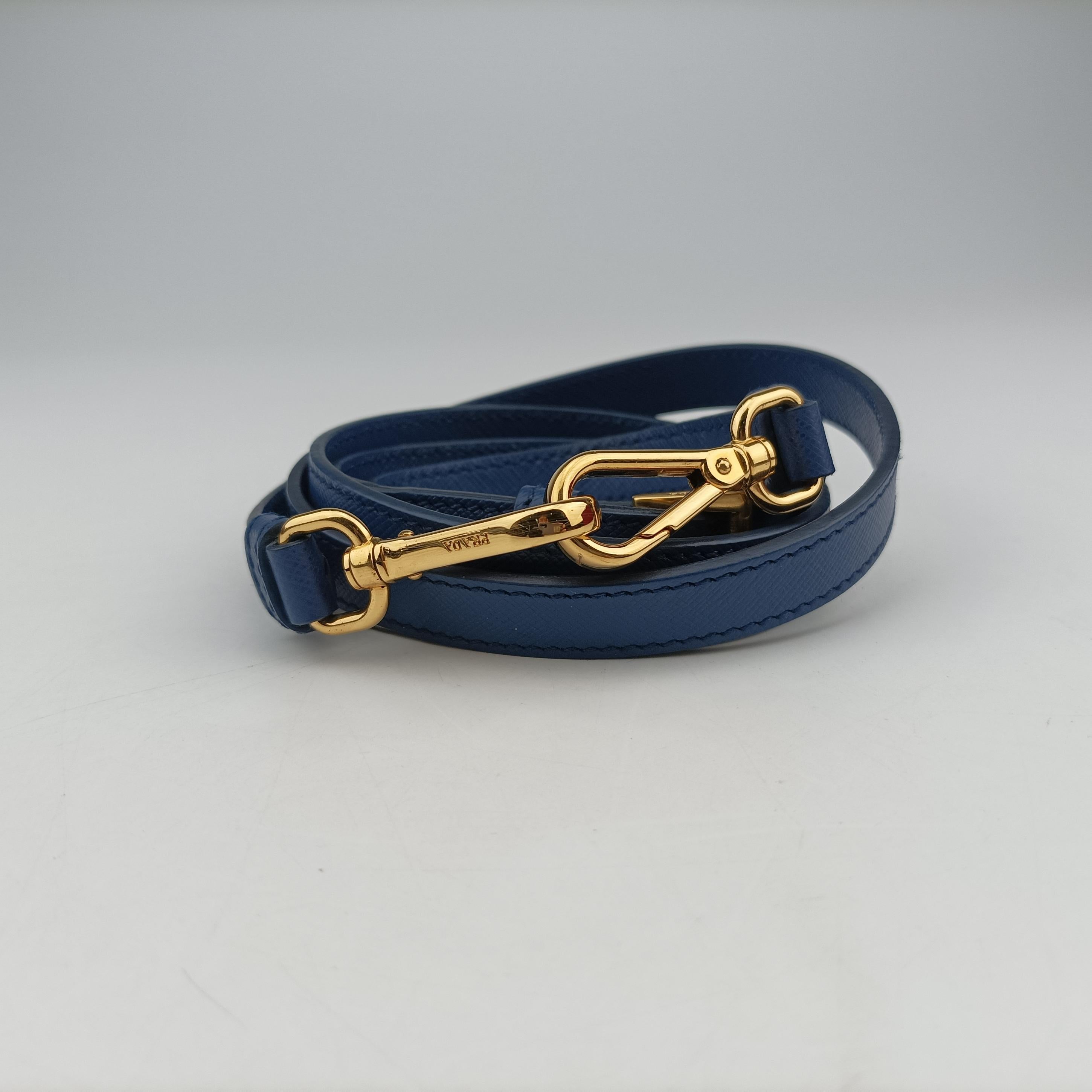 Secondhand Prada Galleria Blue SAFFIANO Leather BN2274 shoulderbag | stylenewstar