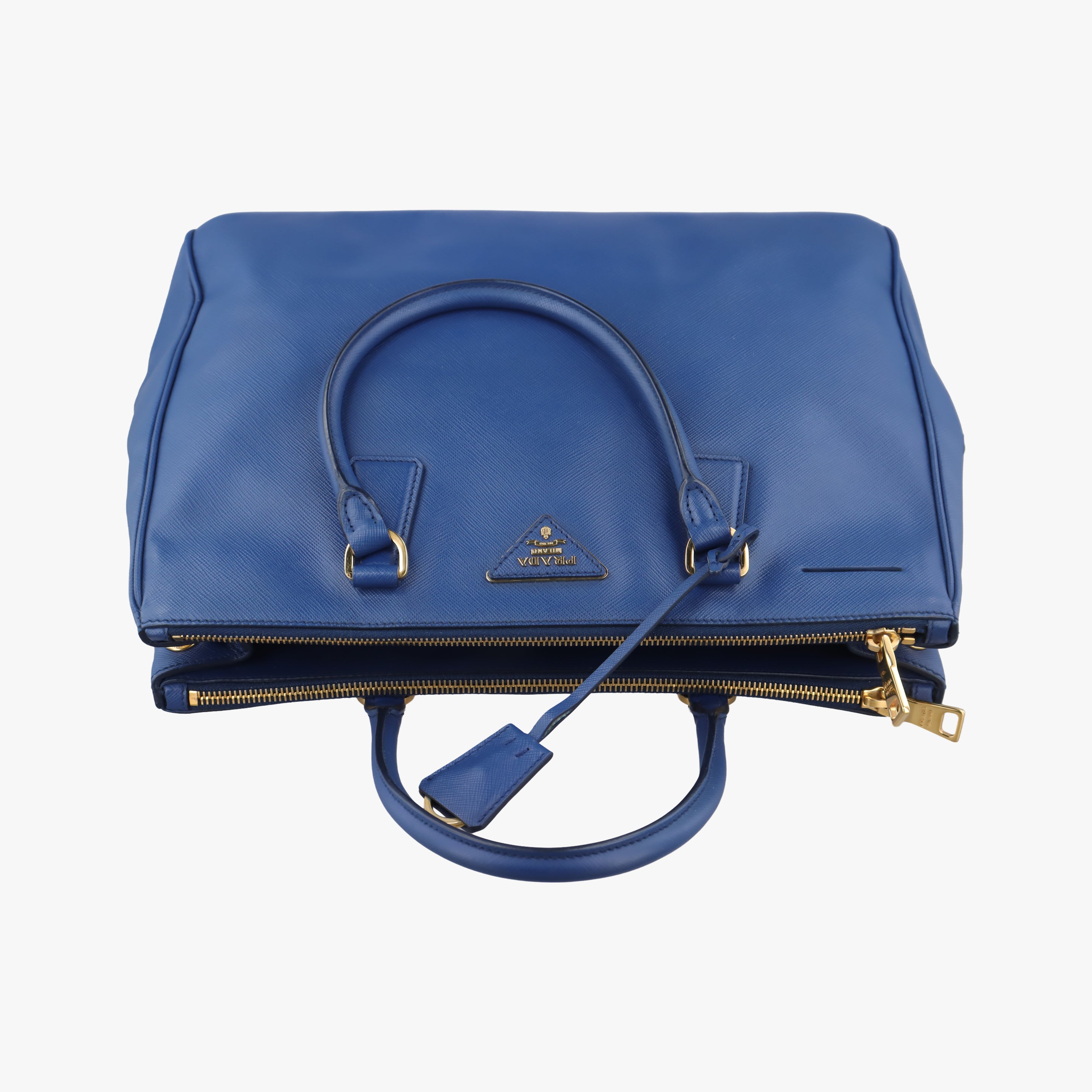 Secondhand Prada Galleria Blue SAFFIANO Leather BN2274 shoulderbag | stylenewstar