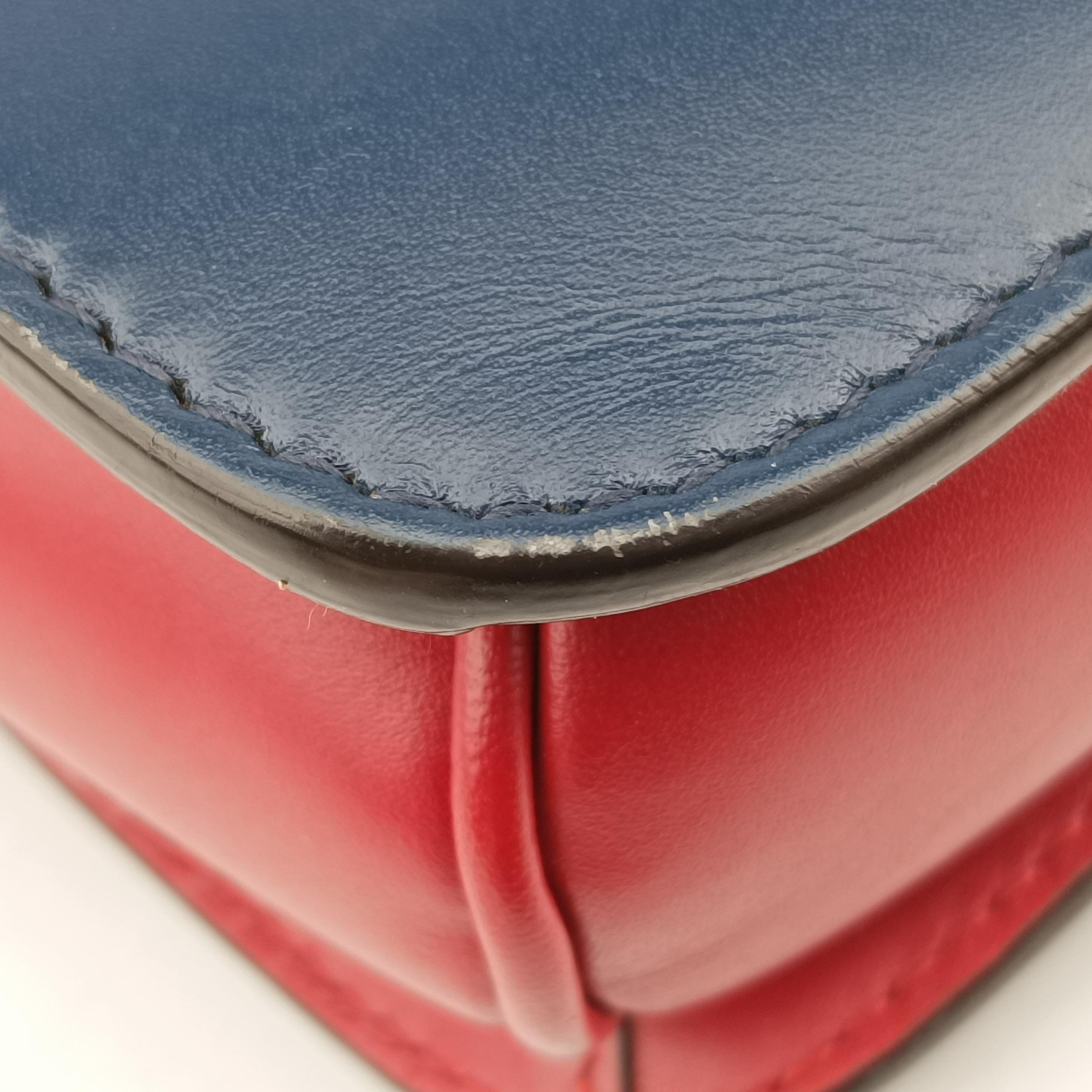 Secondhand Gucci Queen Margaret Ivory×Red×Navy Leather 476542 shoulderbag | stylenewstar