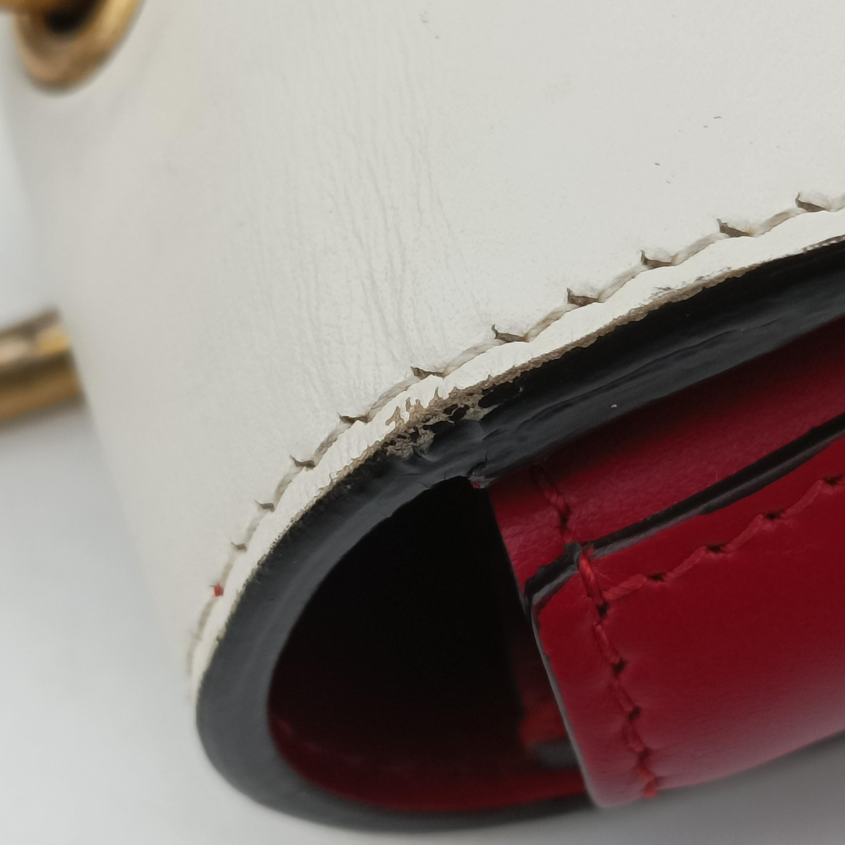 Secondhand Gucci Queen Margaret Ivory×Red×Navy Leather 476542 shoulderbag | stylenewstar