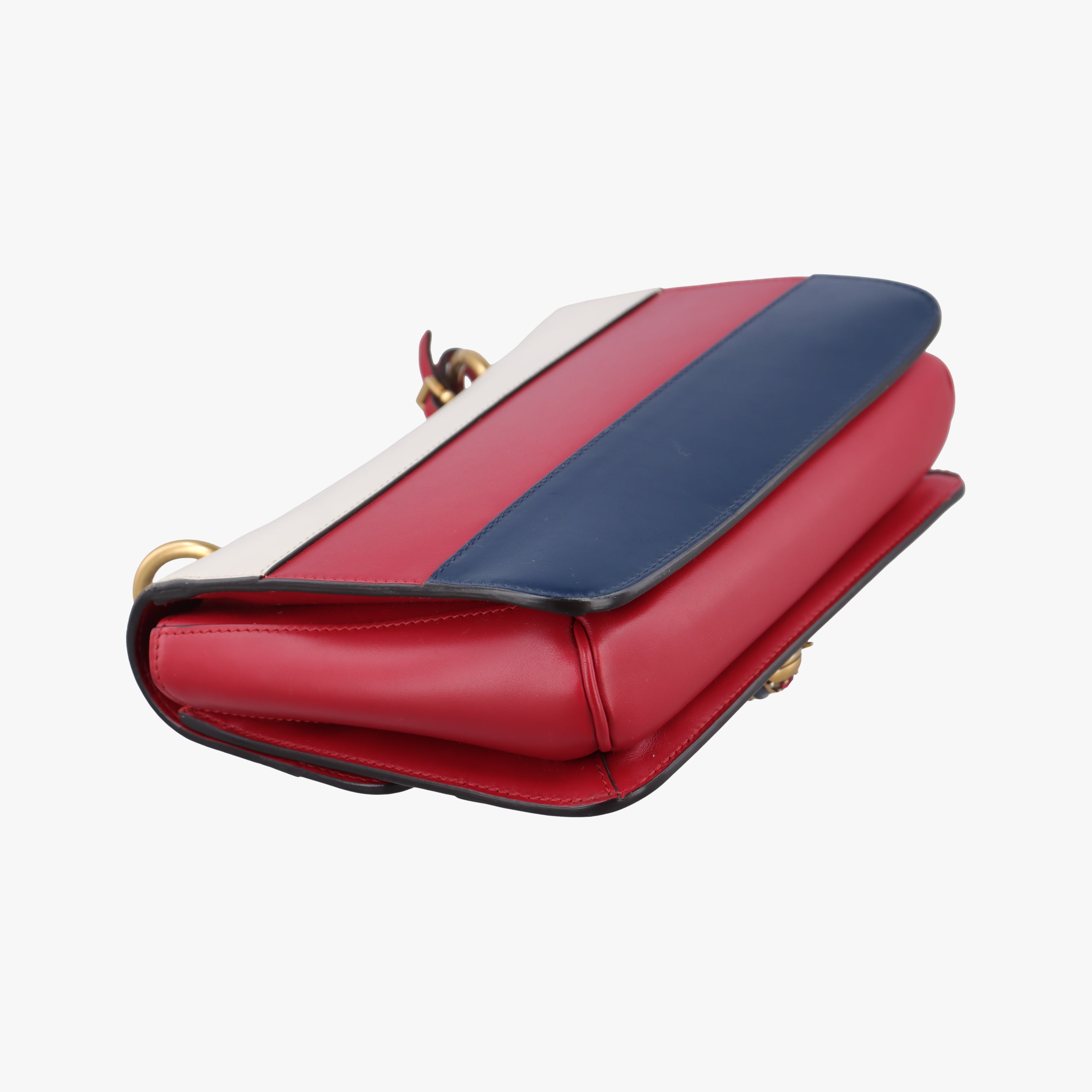 Secondhand Gucci Queen Margaret Ivory×Red×Navy Leather 476542 shoulderbag | stylenewstar