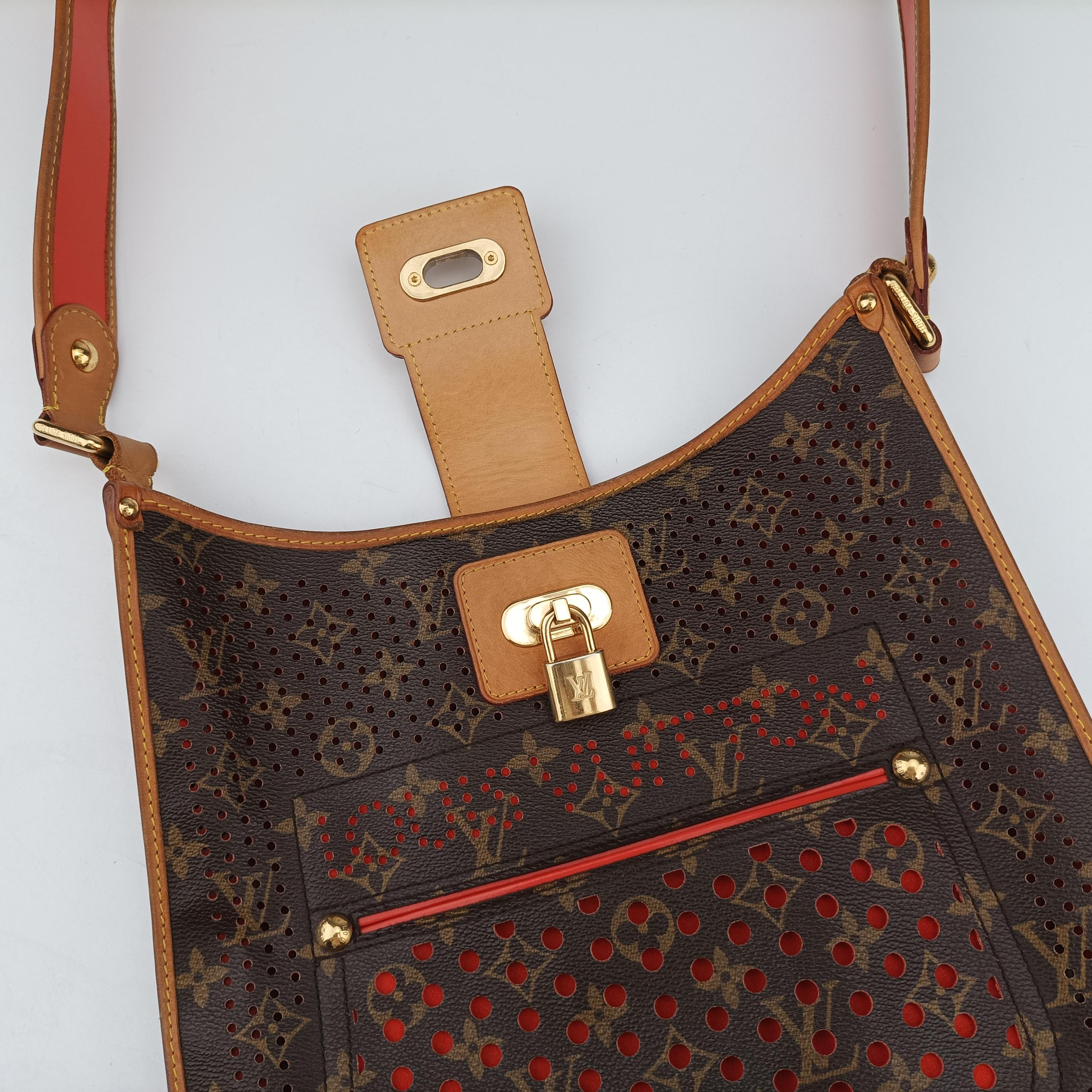 Pre-owned Louis Vuitton Musette brown×Orange Monogram Perforated M95174 shoulderbag | stylenewstar