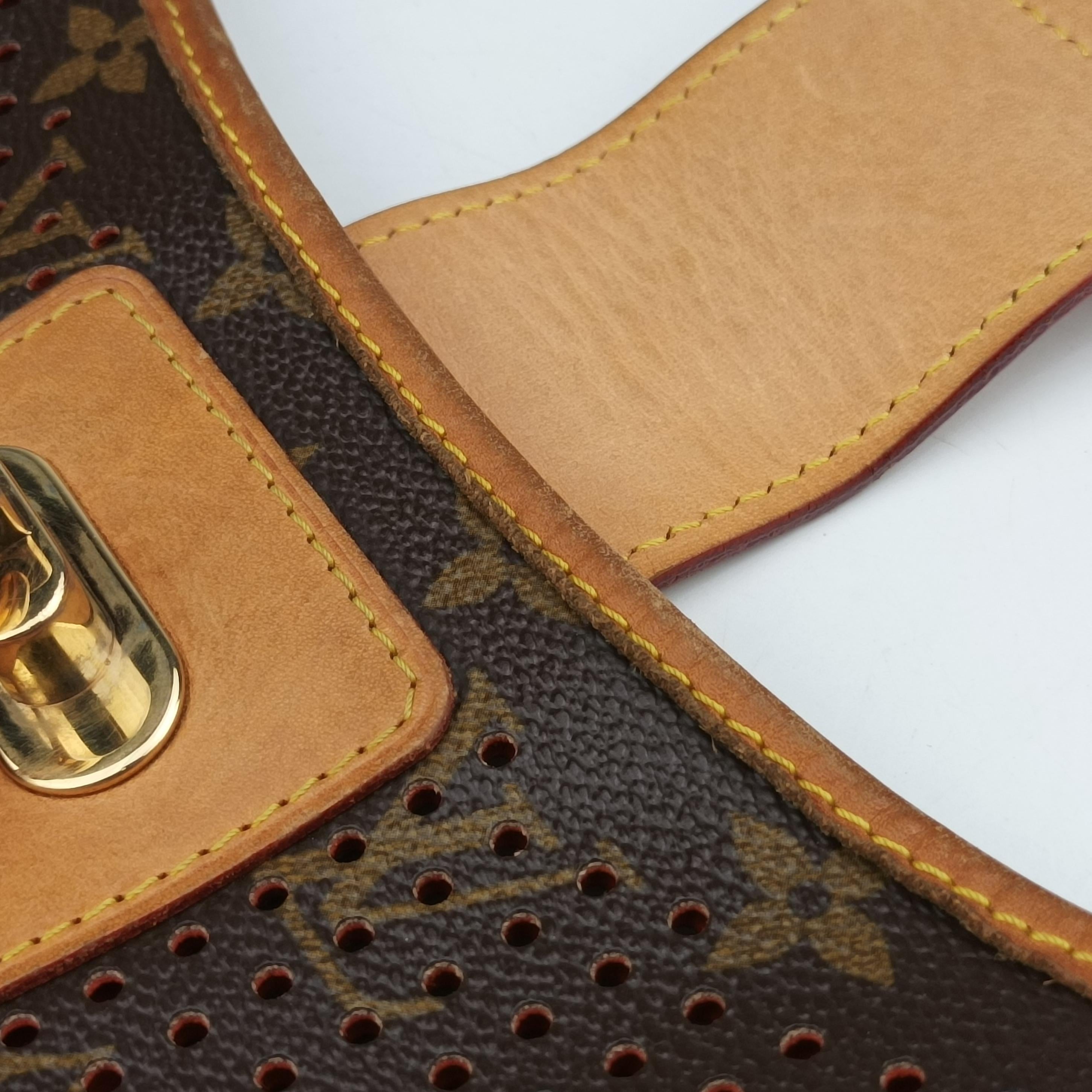 Pre-owned Louis Vuitton Musette brown×Orange Monogram Perforated M95174 shoulderbag | stylenewstar