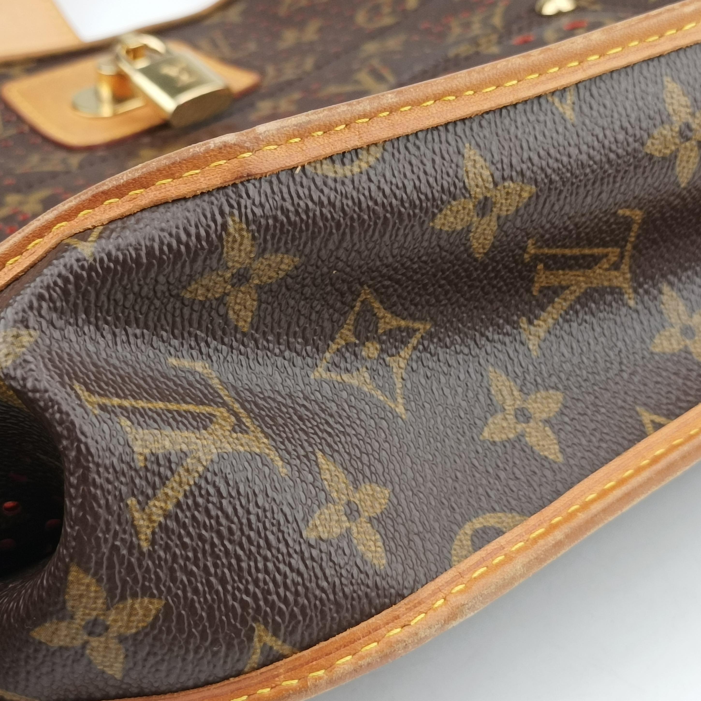 Pre-owned Louis Vuitton Musette brown×Orange Monogram Perforated M95174 shoulderbag | stylenewstar