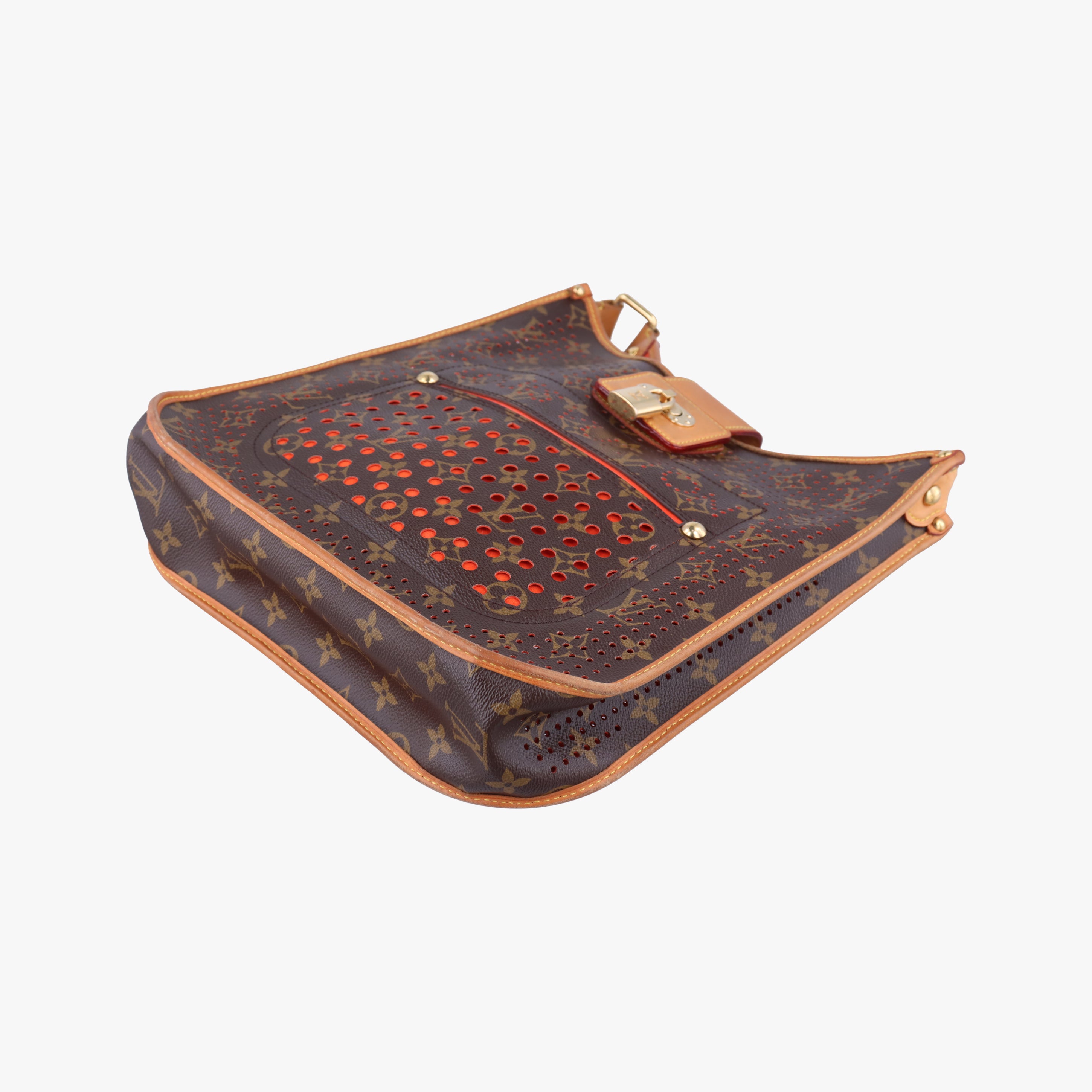 Pre-owned Louis Vuitton Musette brown×Orange Monogram Perforated M95174 shoulderbag | stylenewstar
