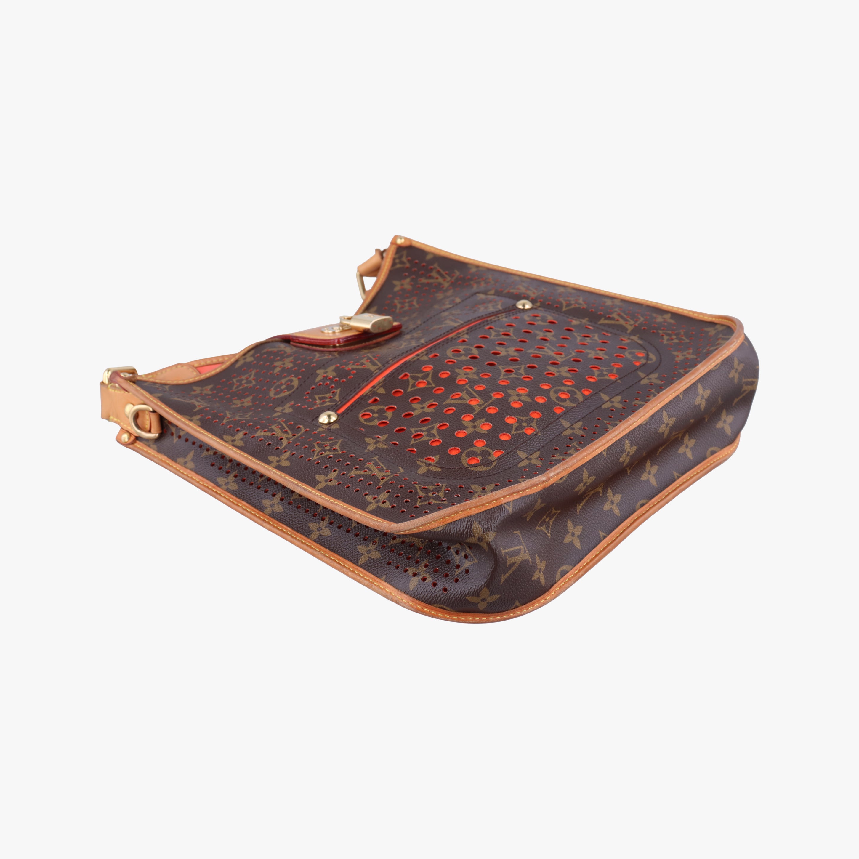 Pre-owned Louis Vuitton Musette brown×Orange Monogram Perforated M95174 shoulderbag | stylenewstar