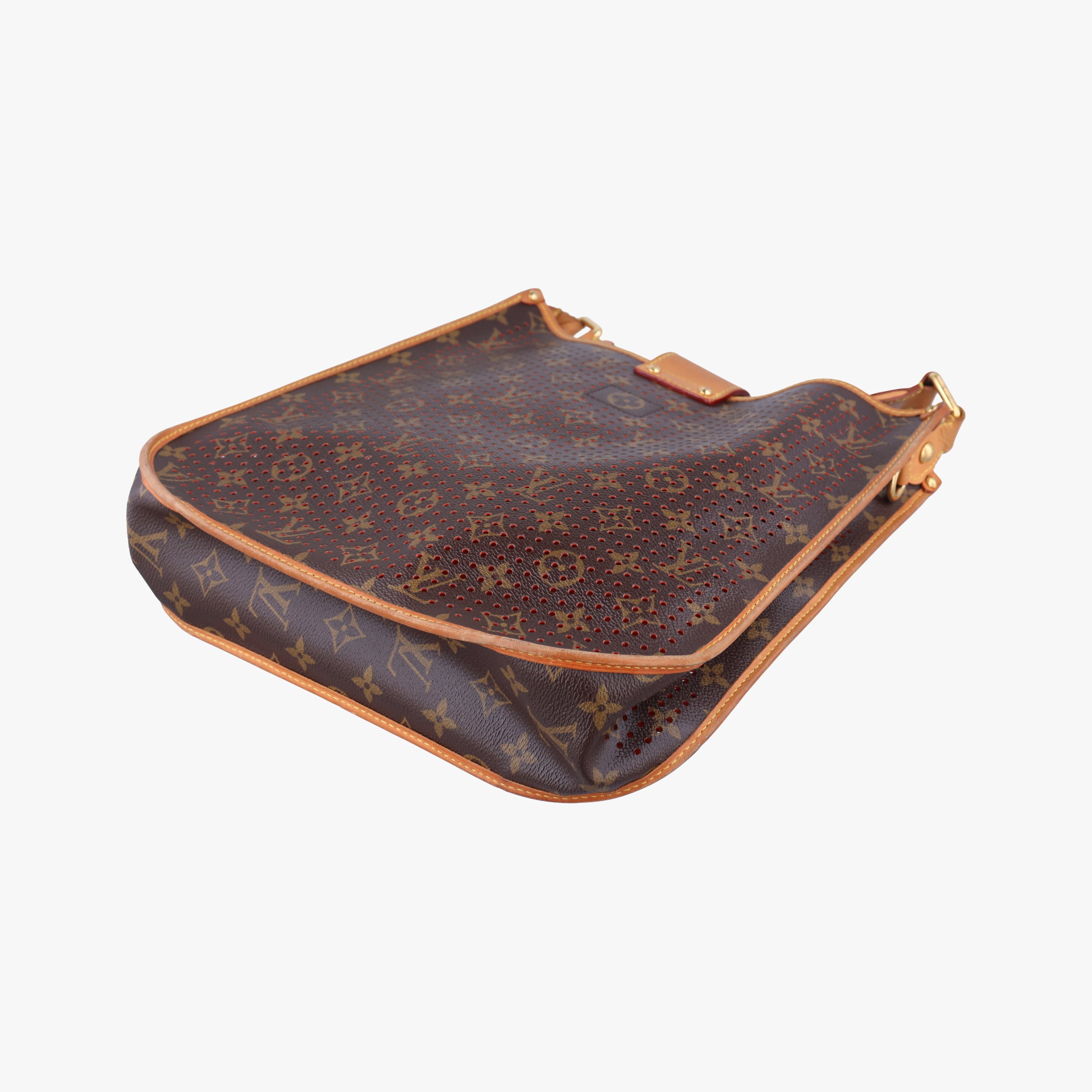 Pre-owned Louis Vuitton Musette brown×Orange Monogram Perforated M95174 shoulderbag | stylenewstar