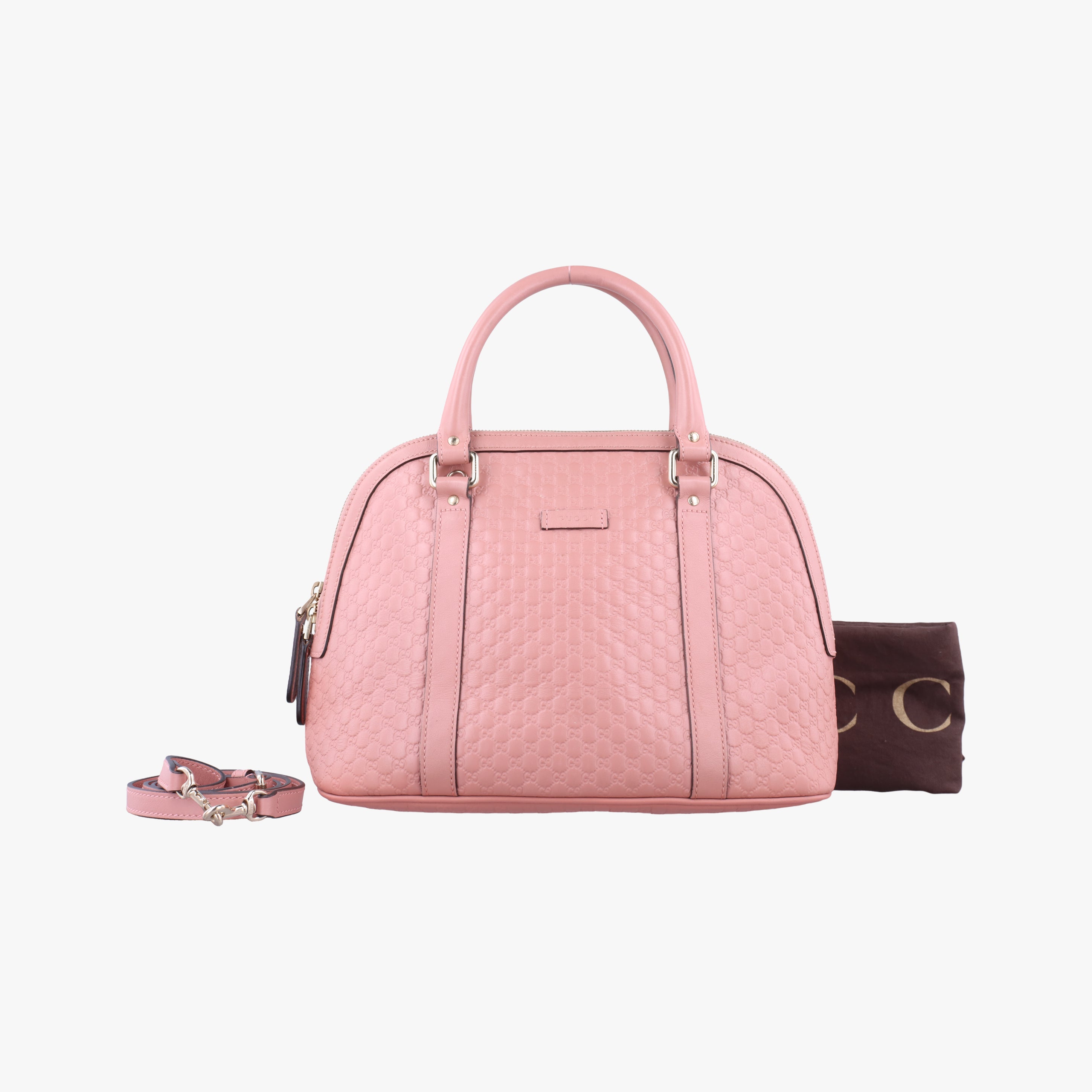 Pre-owned Gucci Microguccissima Pink Leather 449663 shoulderbag | stylenewstar