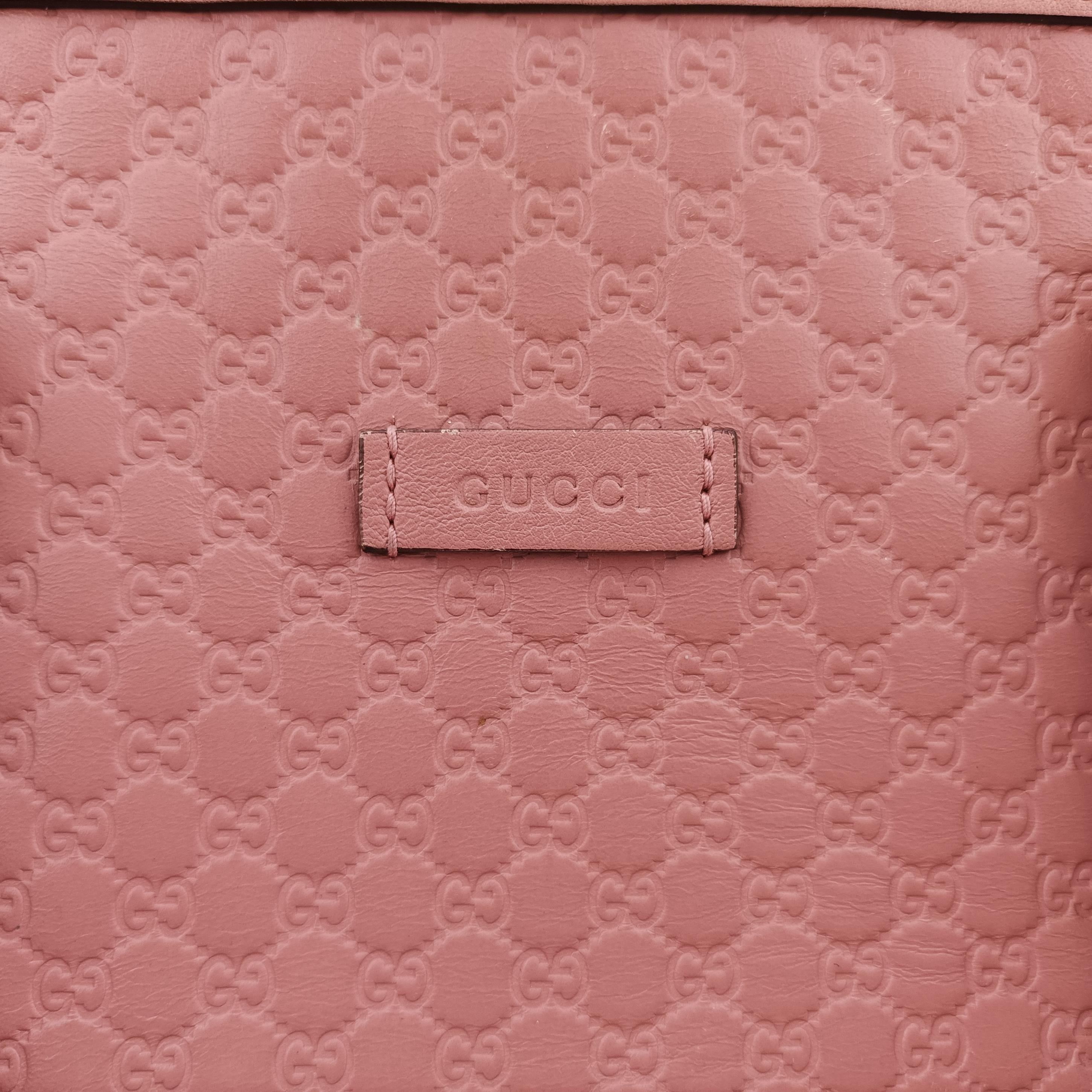 Pre-owned Gucci Microguccissima Pink Leather 449663 shoulderbag | stylenewstar