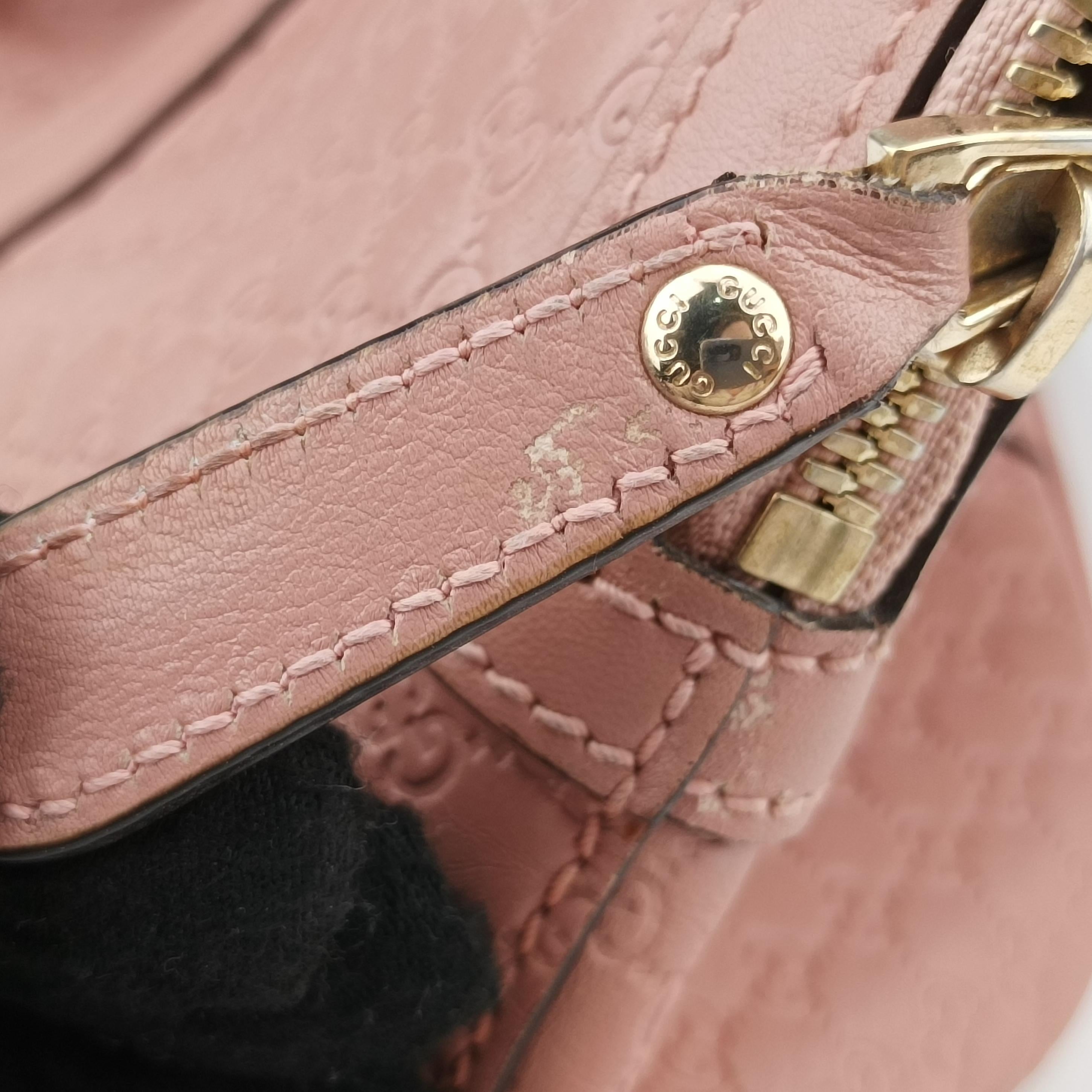 Pre-owned Gucci Microguccissima Pink Leather 449663 shoulderbag | stylenewstar