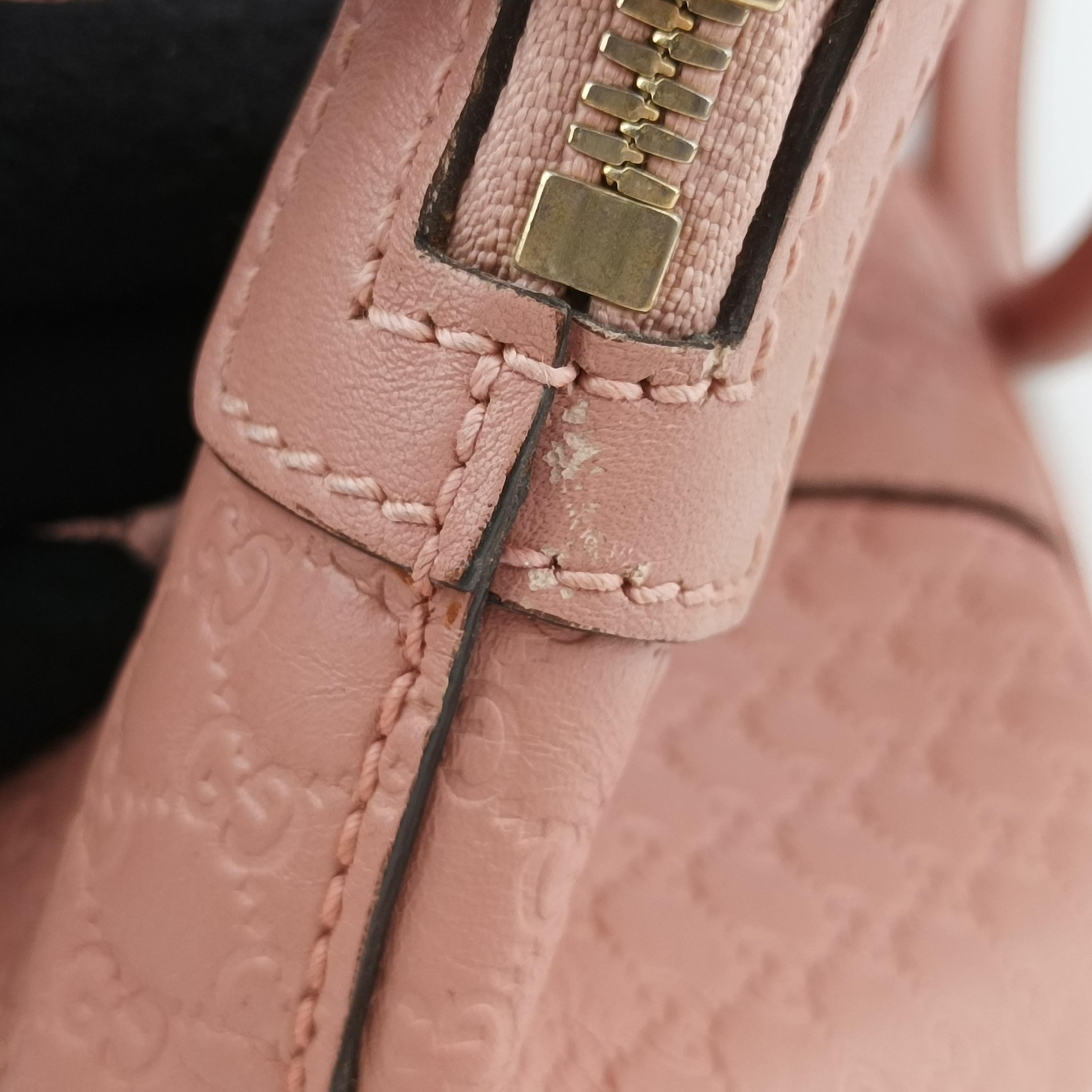 Pre-owned Gucci Microguccissima Pink Leather 449663 shoulderbag | stylenewstar