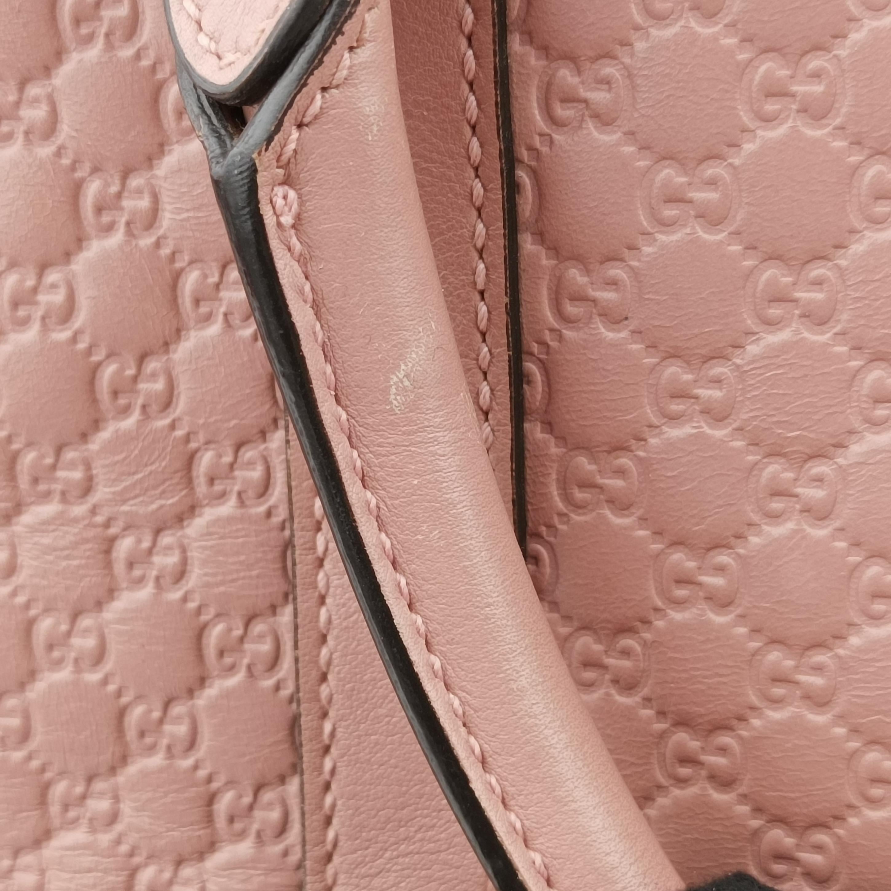 Pre-owned Gucci Microguccissima Pink Leather 449663 shoulderbag | stylenewstar