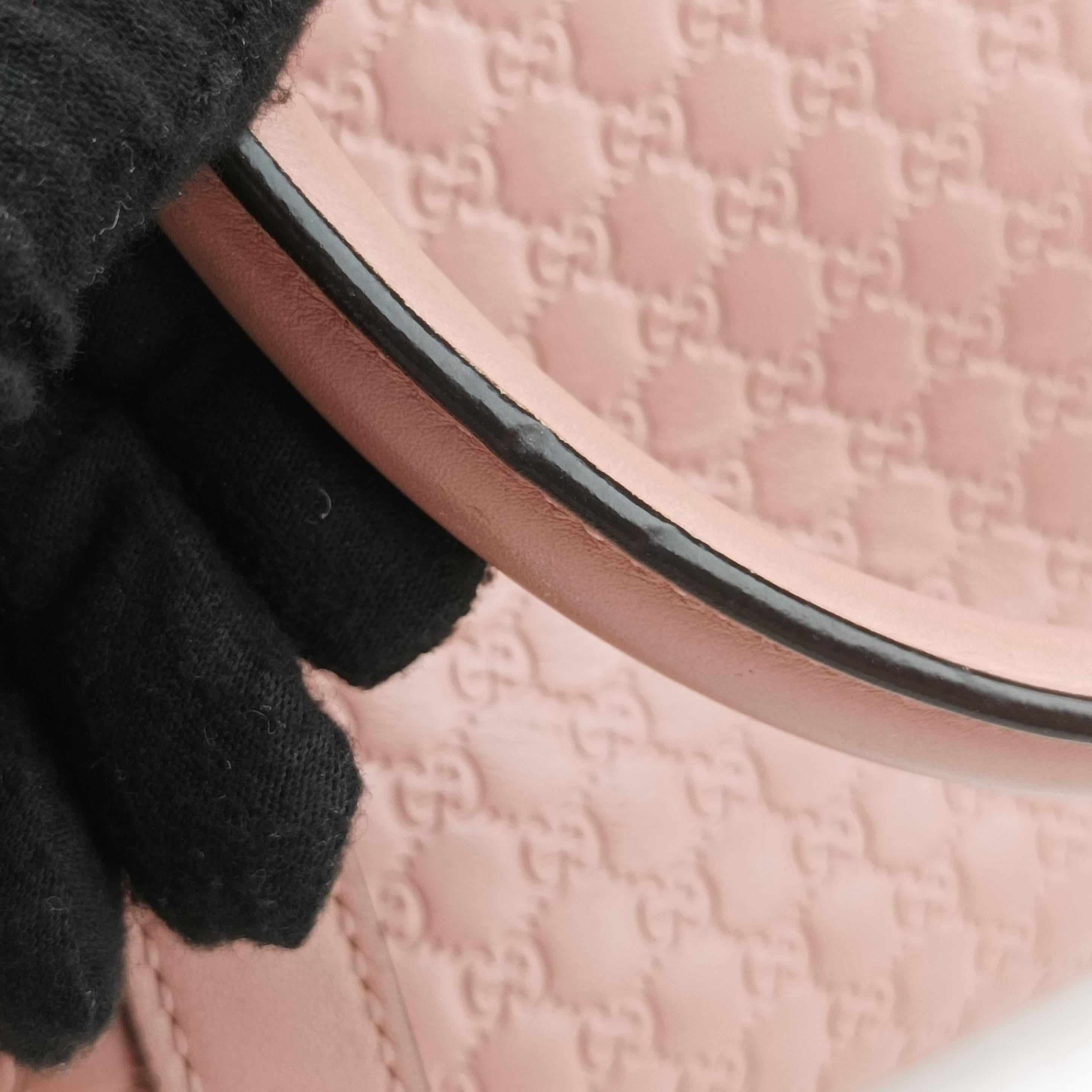 Pre-owned Gucci Microguccissima Pink Leather 449663 shoulderbag | stylenewstar