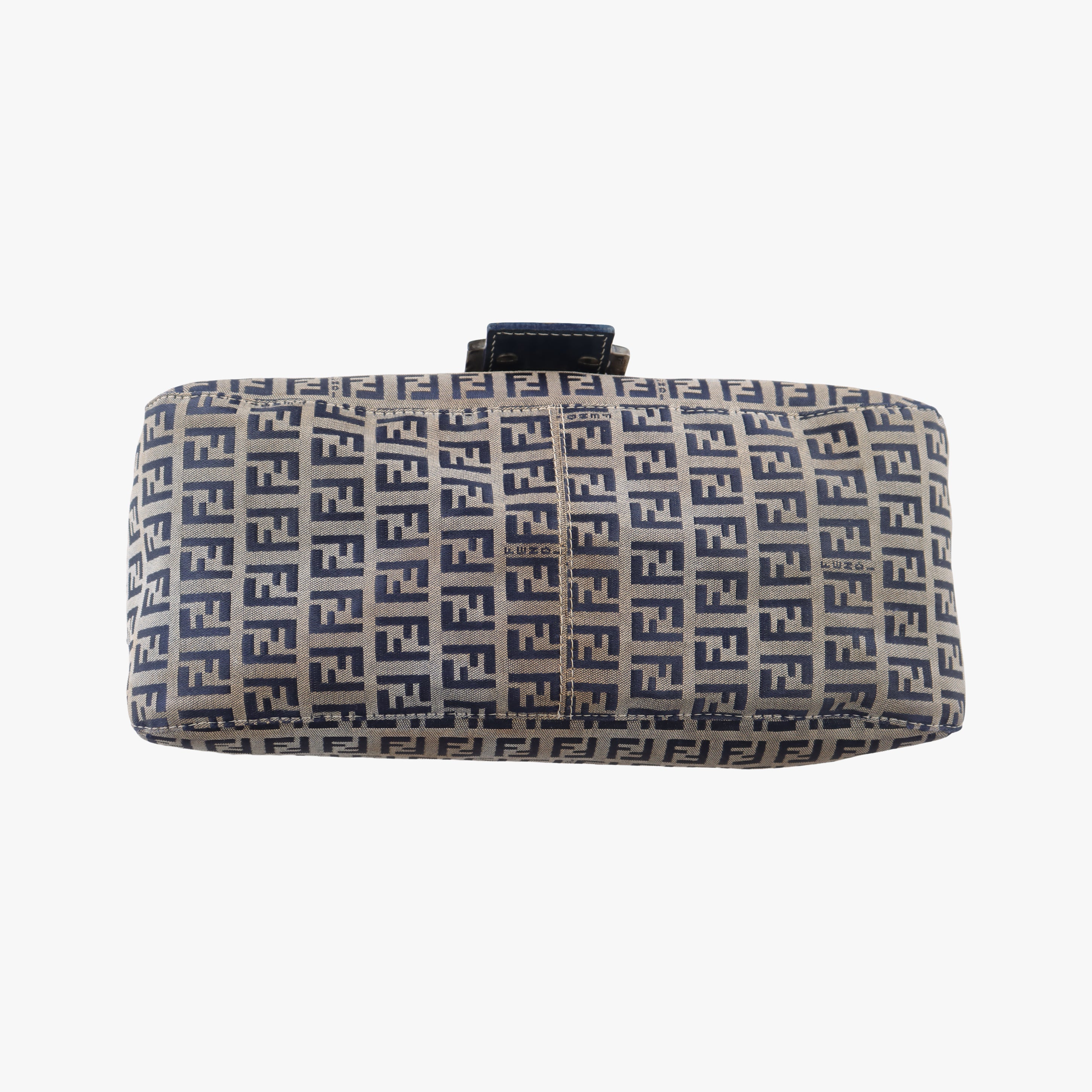 Pre-owned Fendi Baguette　Zucchino Navy canvas 8BR001 shoulderbag | stylenewstar
