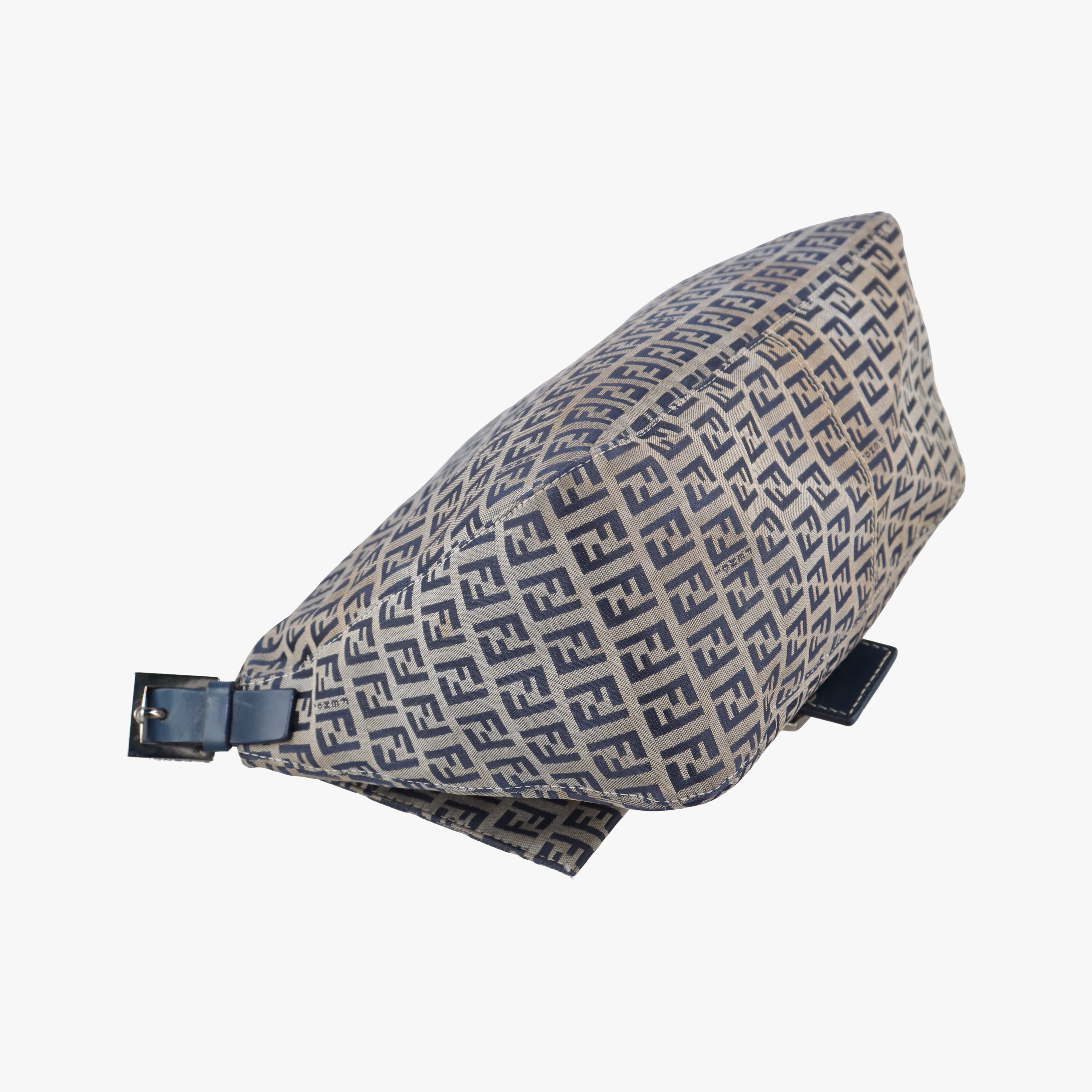 Pre-owned Fendi Baguette　Zucchino Navy canvas 8BR001 shoulderbag | stylenewstar