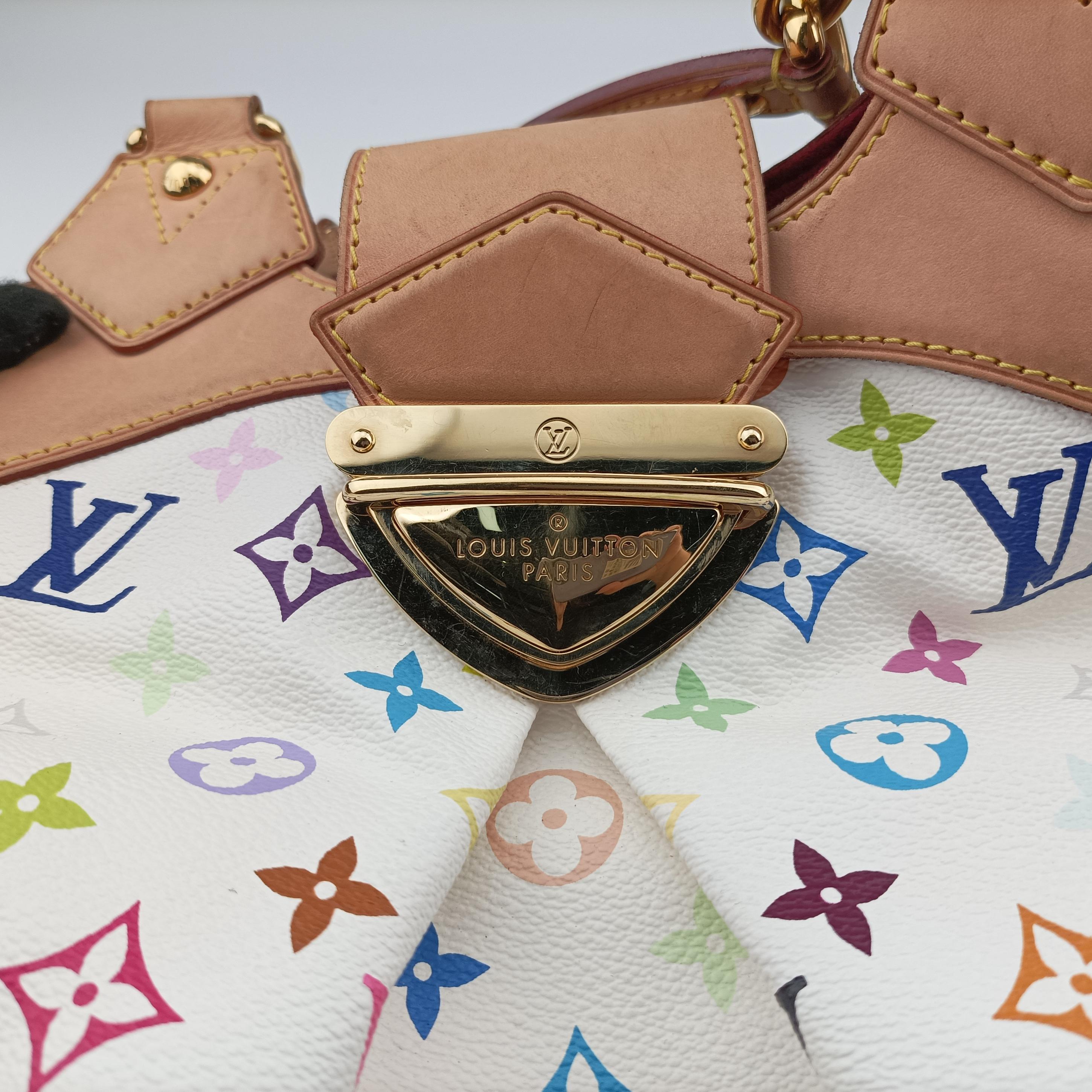 Pre-owned Louis Vuitton URSULA white Monogram Multicolor M40123 handbag | stylenewstar