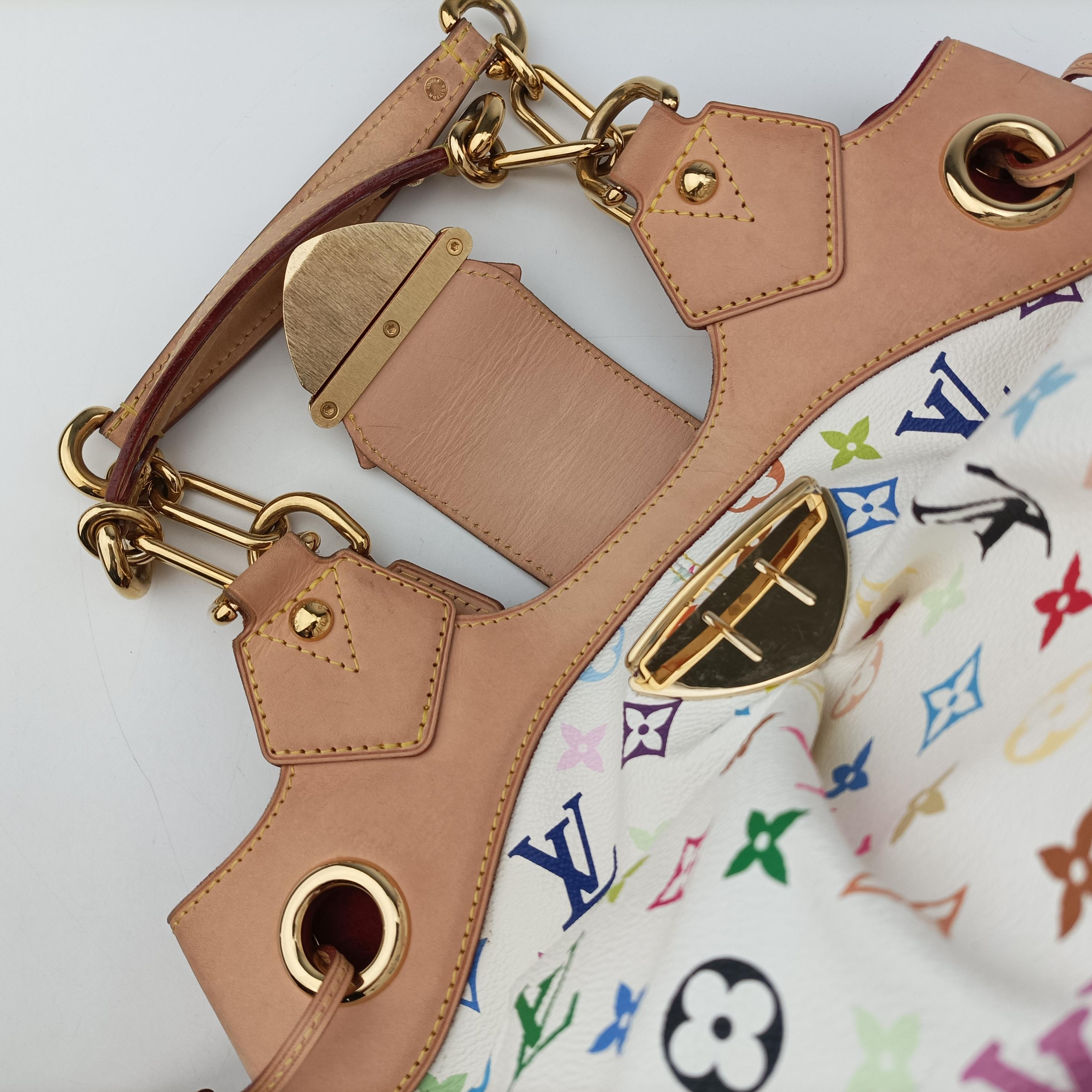 Pre-owned Louis Vuitton URSULA white Monogram Multicolor M40123 handbag | stylenewstar