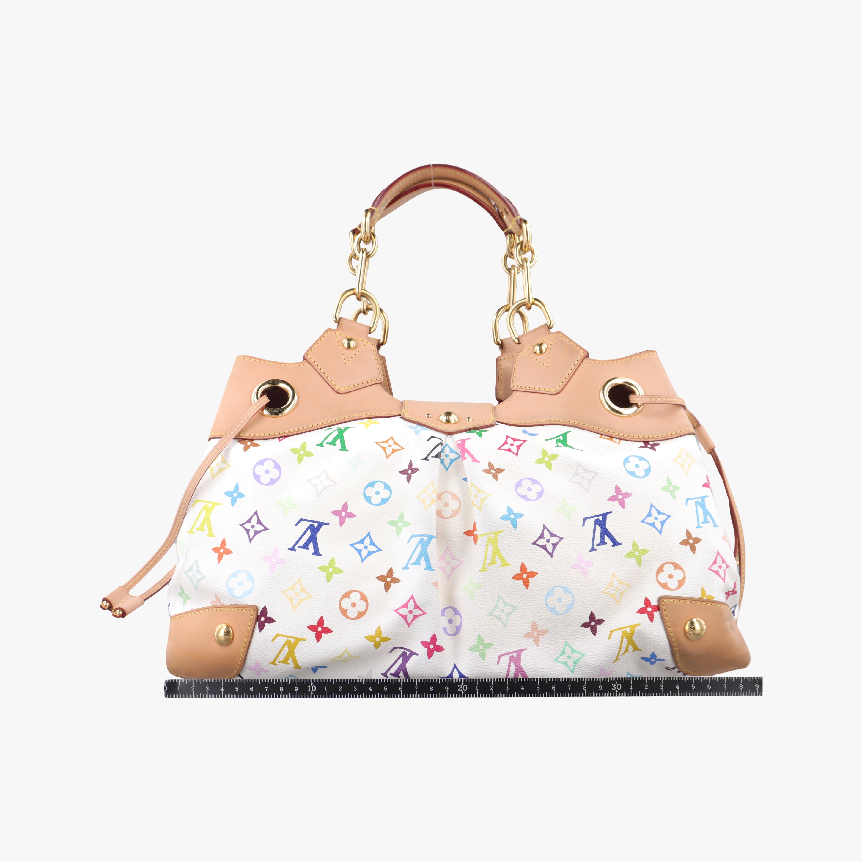Pre-owned Louis Vuitton URSULA white Monogram Multicolor M40123 handbag | stylenewstar
