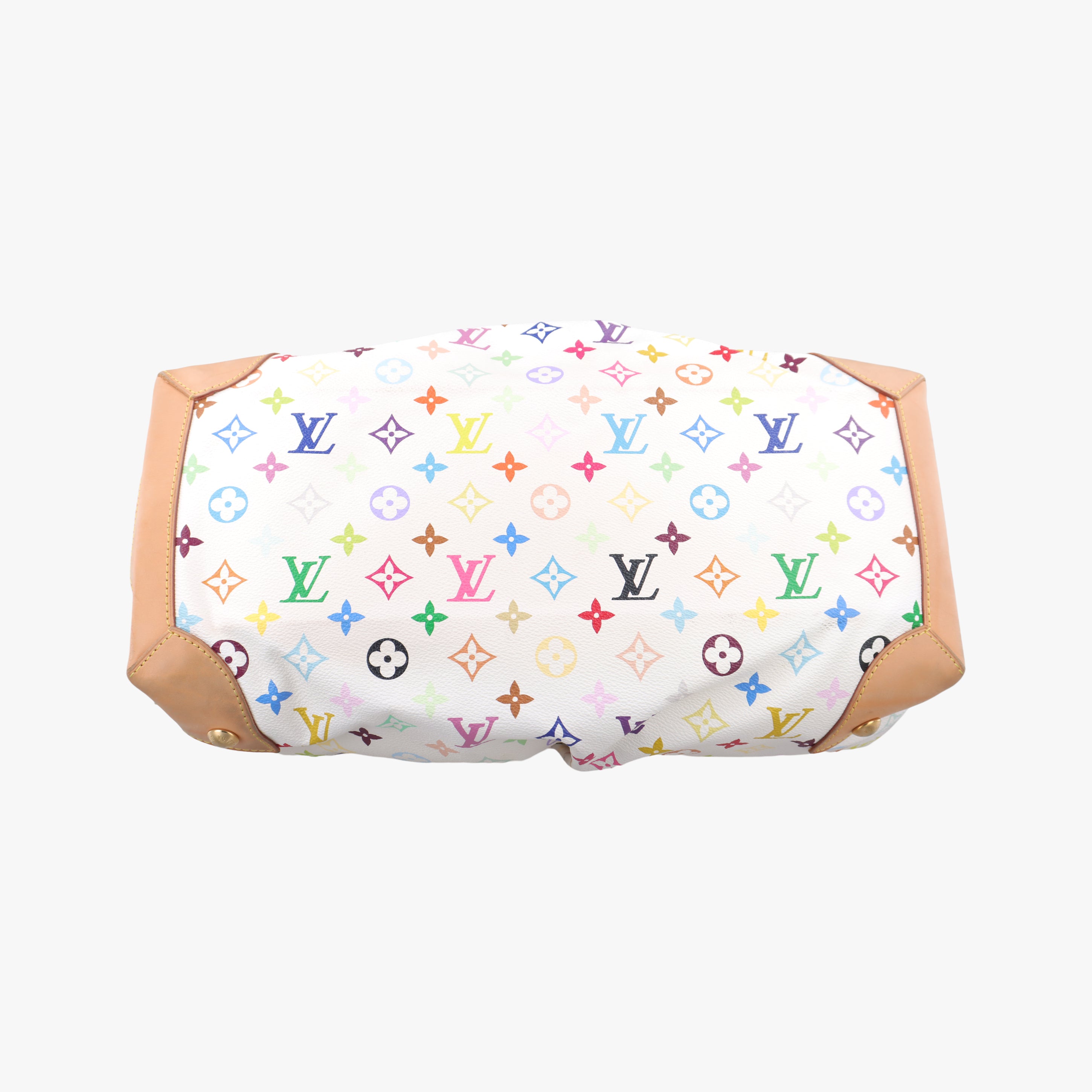Pre-owned Louis Vuitton URSULA white Monogram Multicolor M40123 handbag | stylenewstar