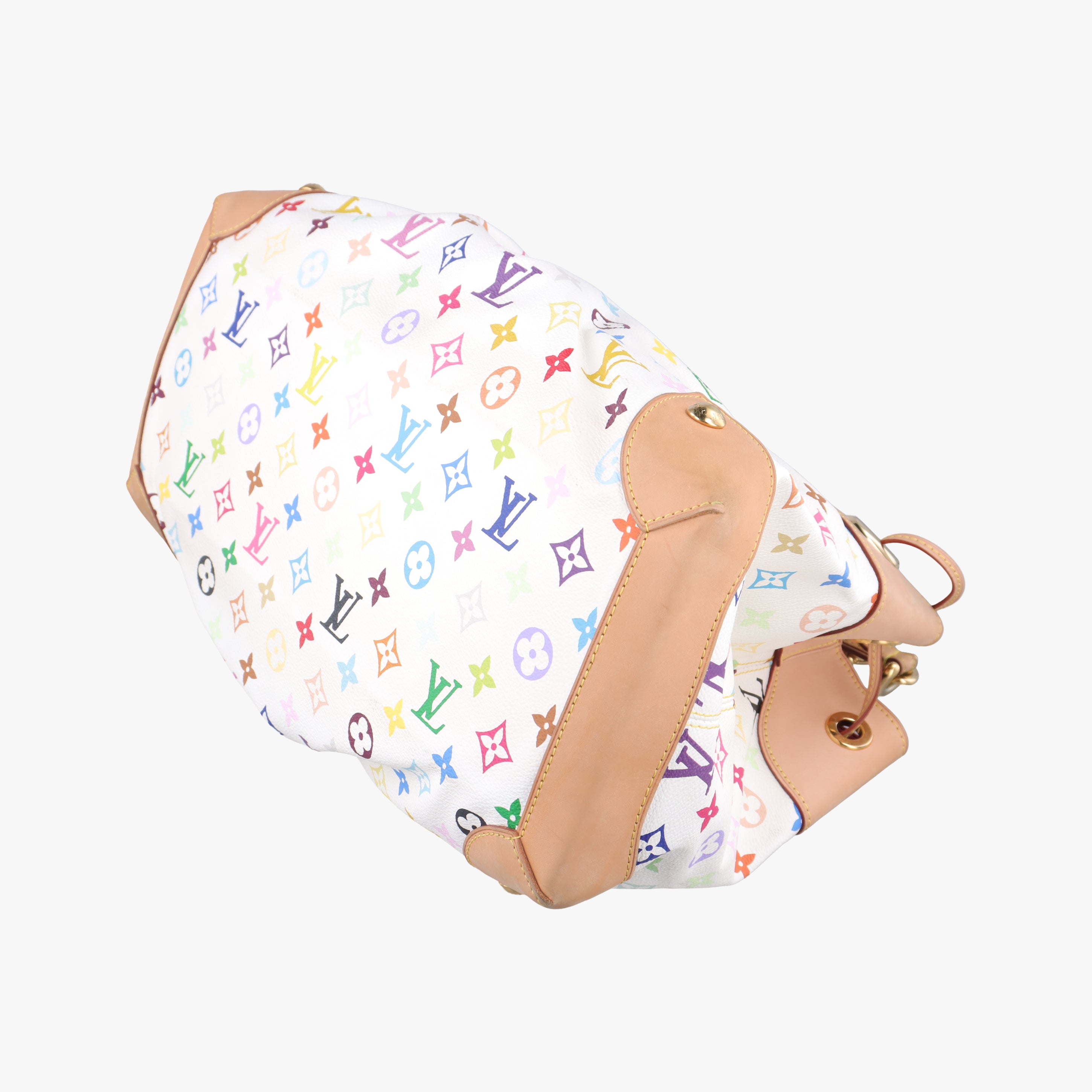Pre-owned Louis Vuitton URSULA white Monogram Multicolor M40123 handbag | stylenewstar