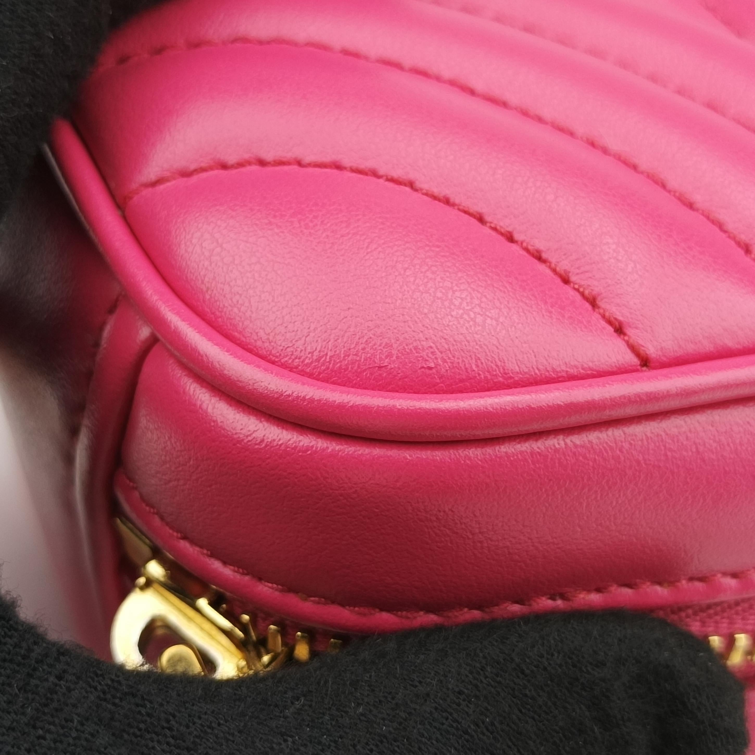 Pre-owned Prada Diagram Pink leather  shoulderbag | stylenewstar
