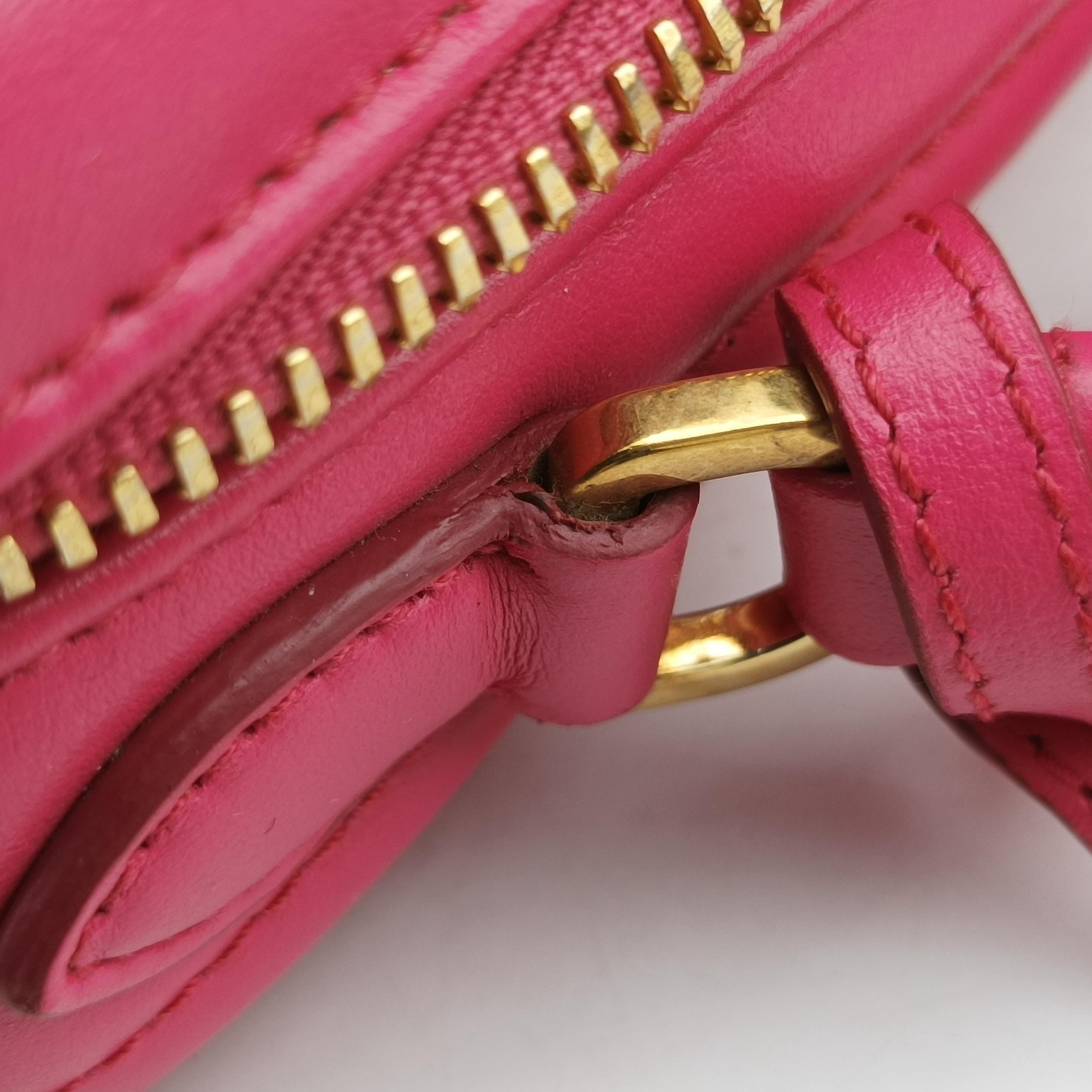 Pre-owned Prada Diagram Pink leather  shoulderbag | stylenewstar