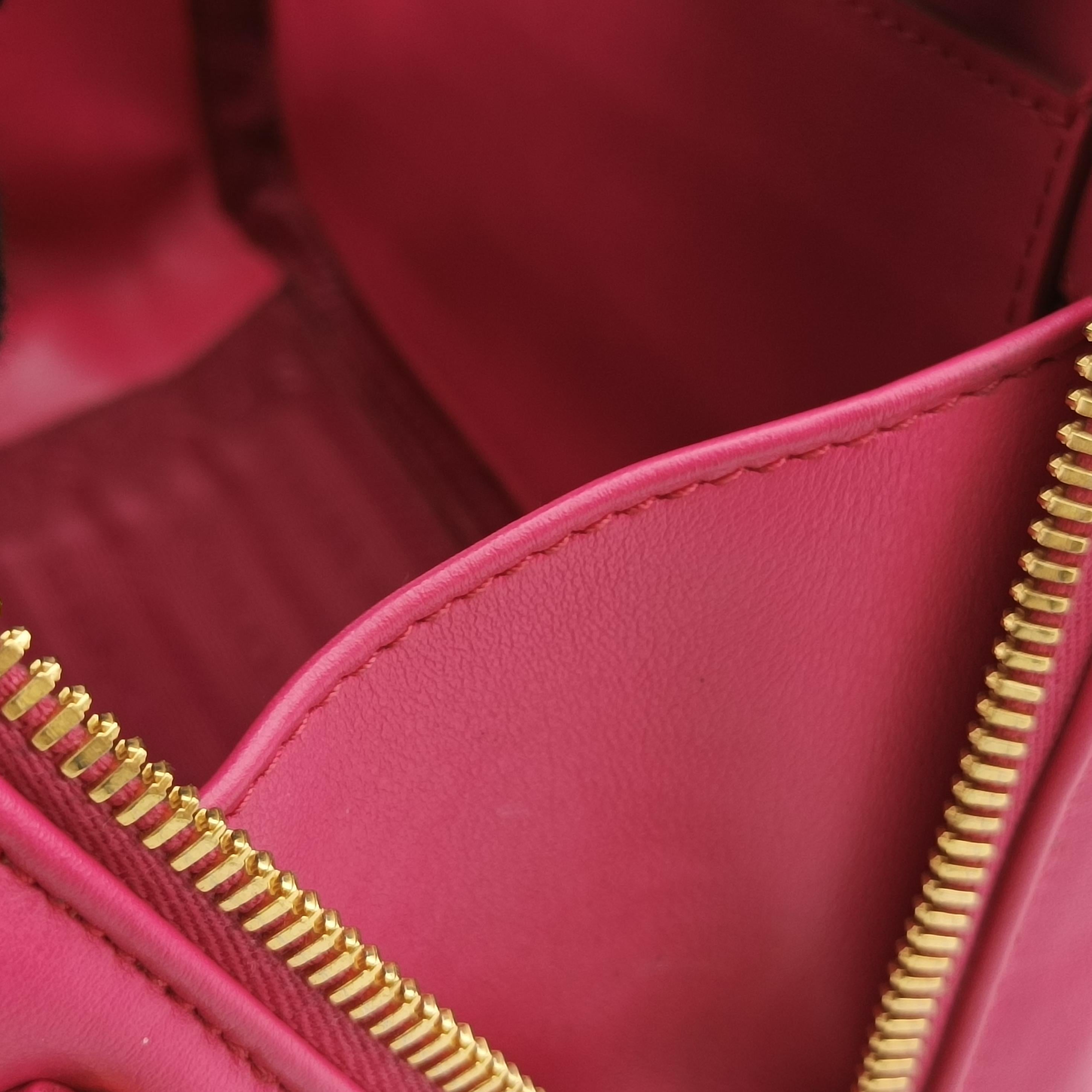 Pre-owned Prada Diagram Pink leather  shoulderbag | stylenewstar