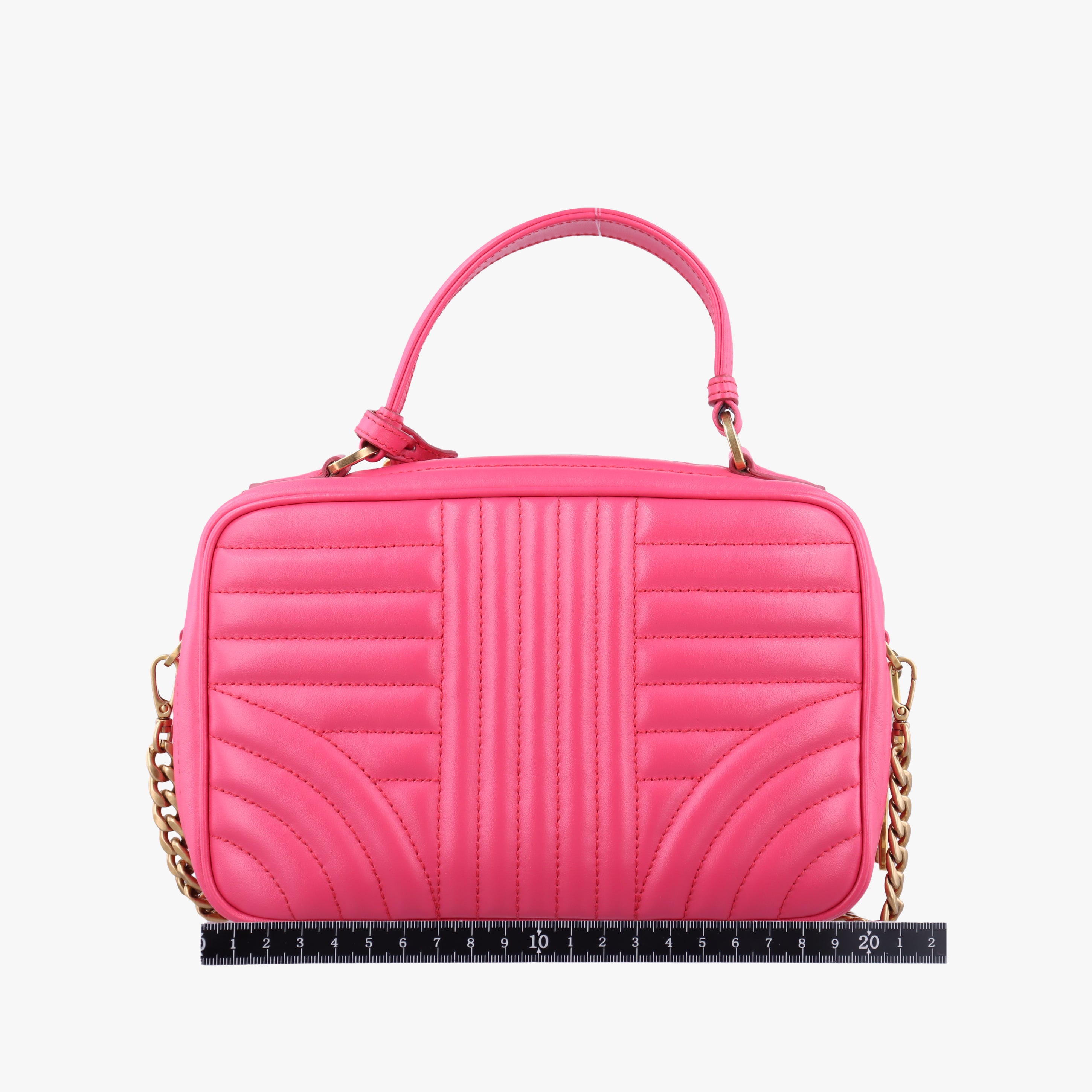 Pre-owned Prada Diagram Pink leather  shoulderbag | stylenewstar
