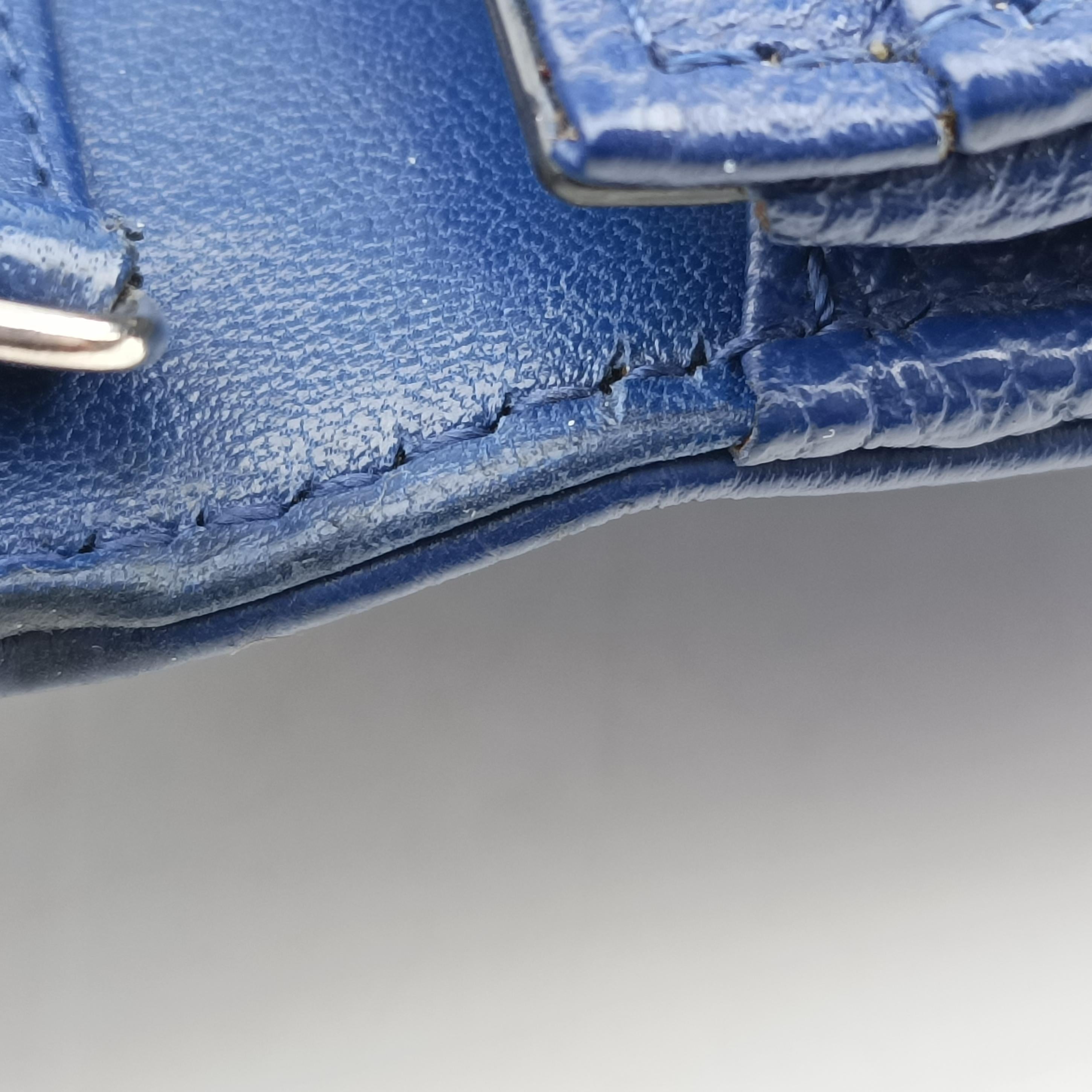 Pre-owned Christian Dior Diorama Blue Leather  shoulderbag | stylenewstar