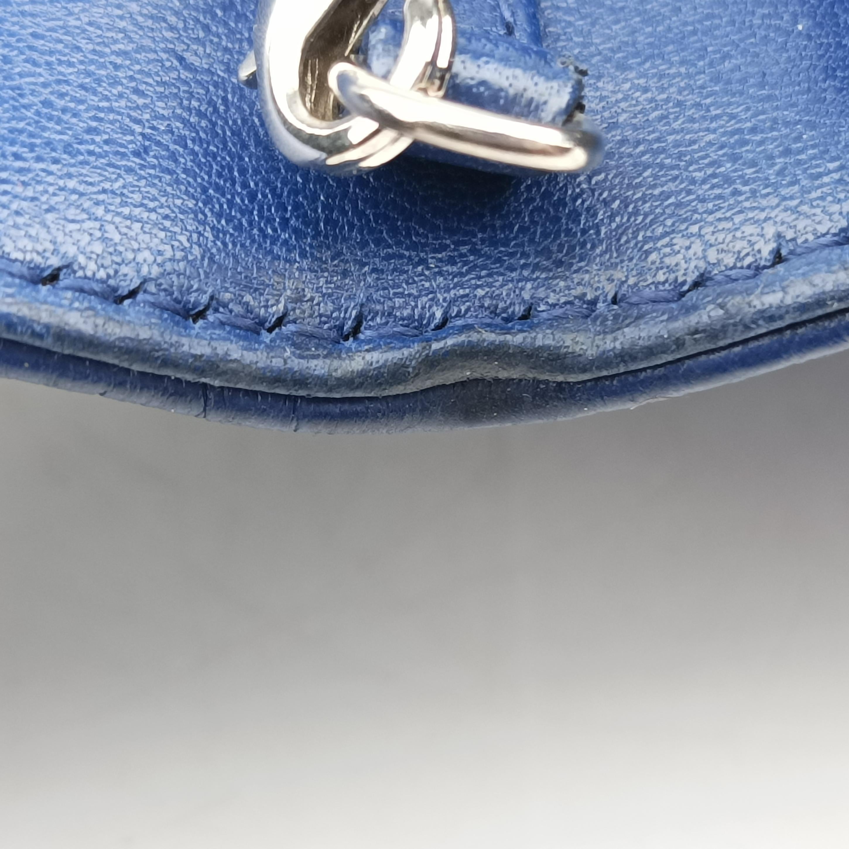 Pre-owned Christian Dior Diorama Blue Leather  shoulderbag | stylenewstar