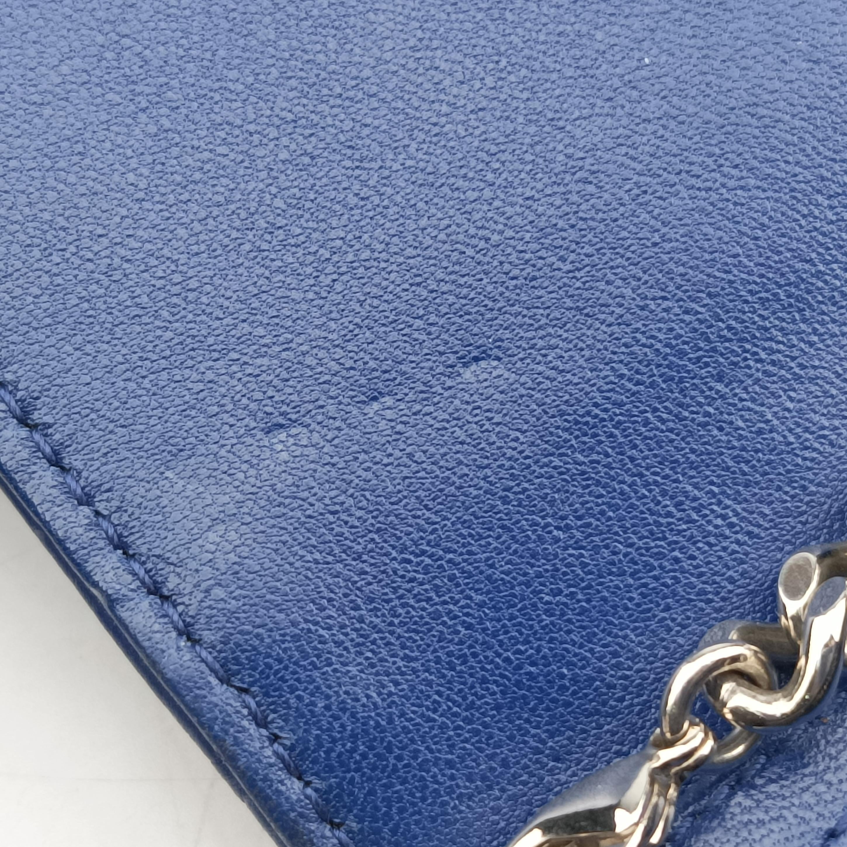 Pre-owned Christian Dior Diorama Blue Leather  shoulderbag | stylenewstar