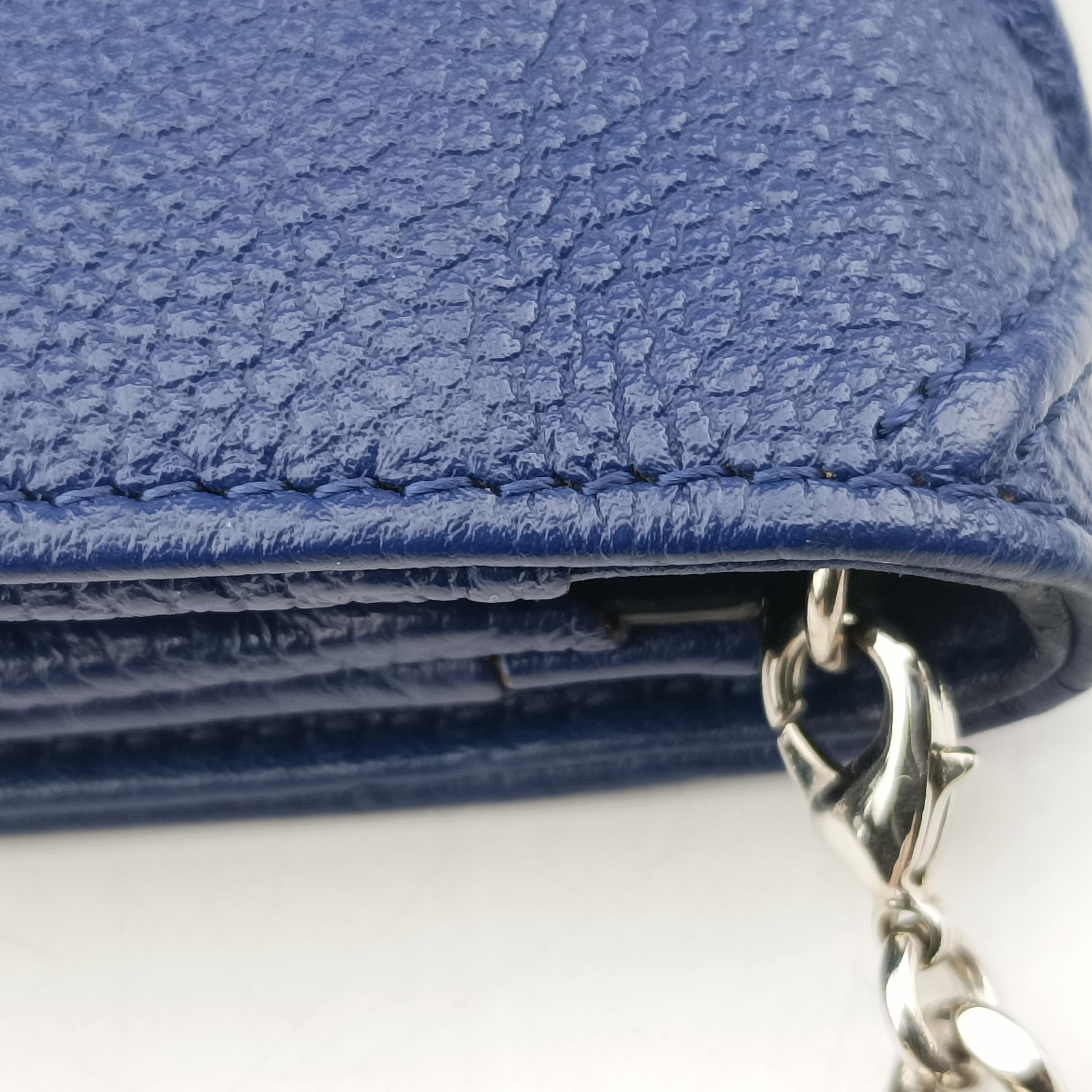 Pre-owned Christian Dior Diorama Blue Leather  shoulderbag | stylenewstar