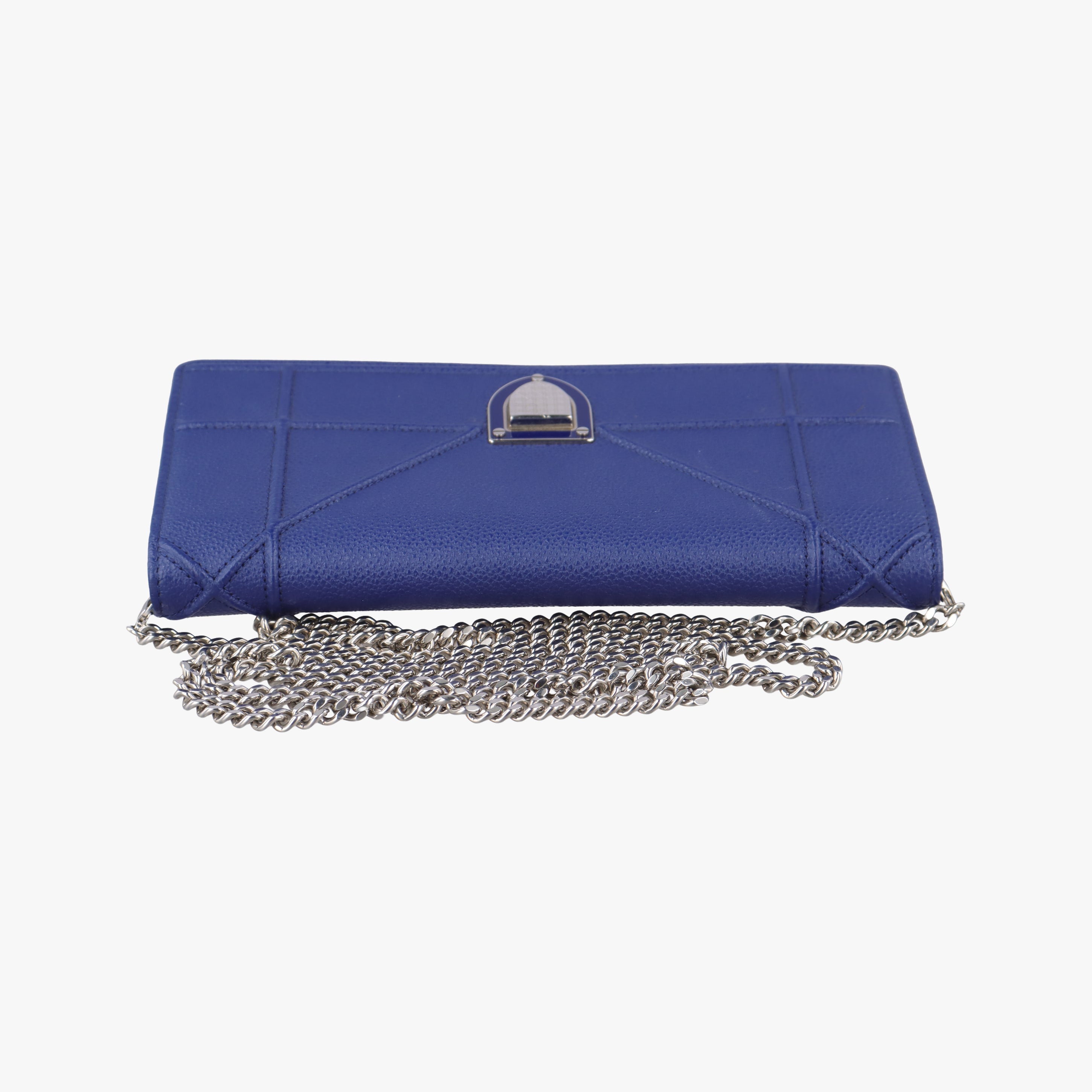Pre-owned Christian Dior Diorama Blue Leather  shoulderbag | stylenewstar