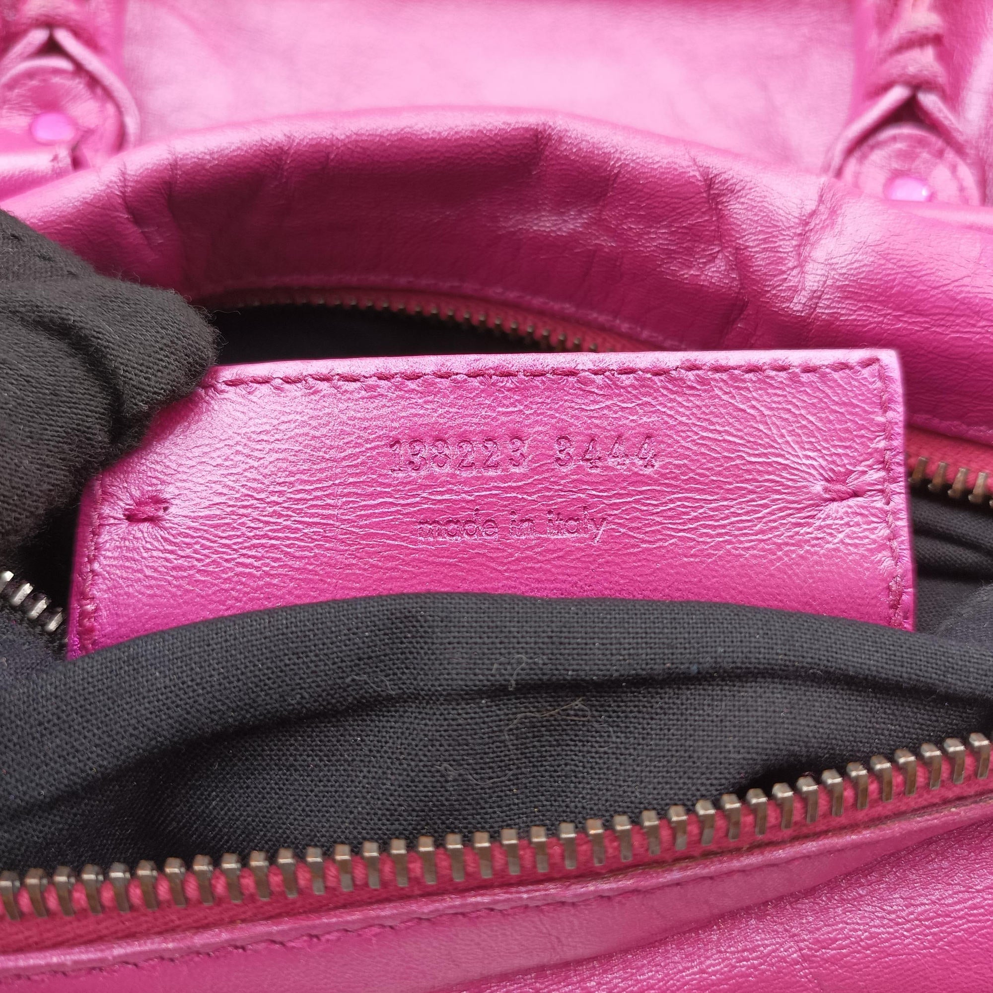 Pre-owned Balenciaga TwiggyThe City Pink lambskin  shoulderbag | stylenewstar