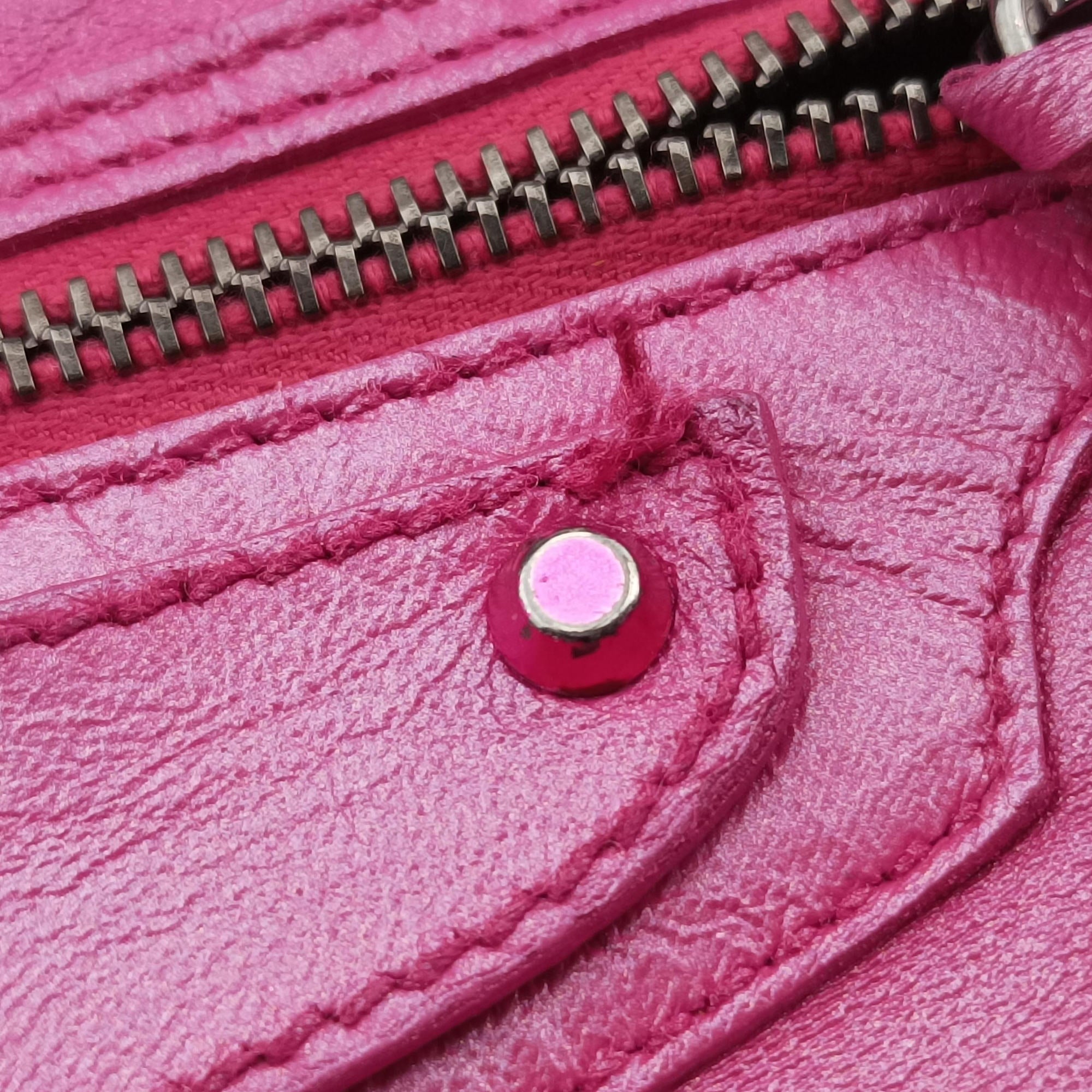 Pre-owned Balenciaga TwiggyThe City Pink lambskin  shoulderbag | stylenewstar