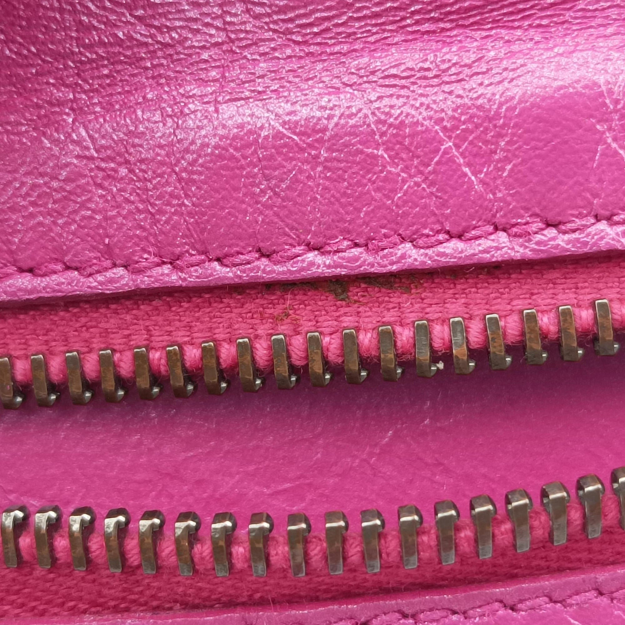 Pre-owned Balenciaga TwiggyThe City Pink lambskin  shoulderbag | stylenewstar