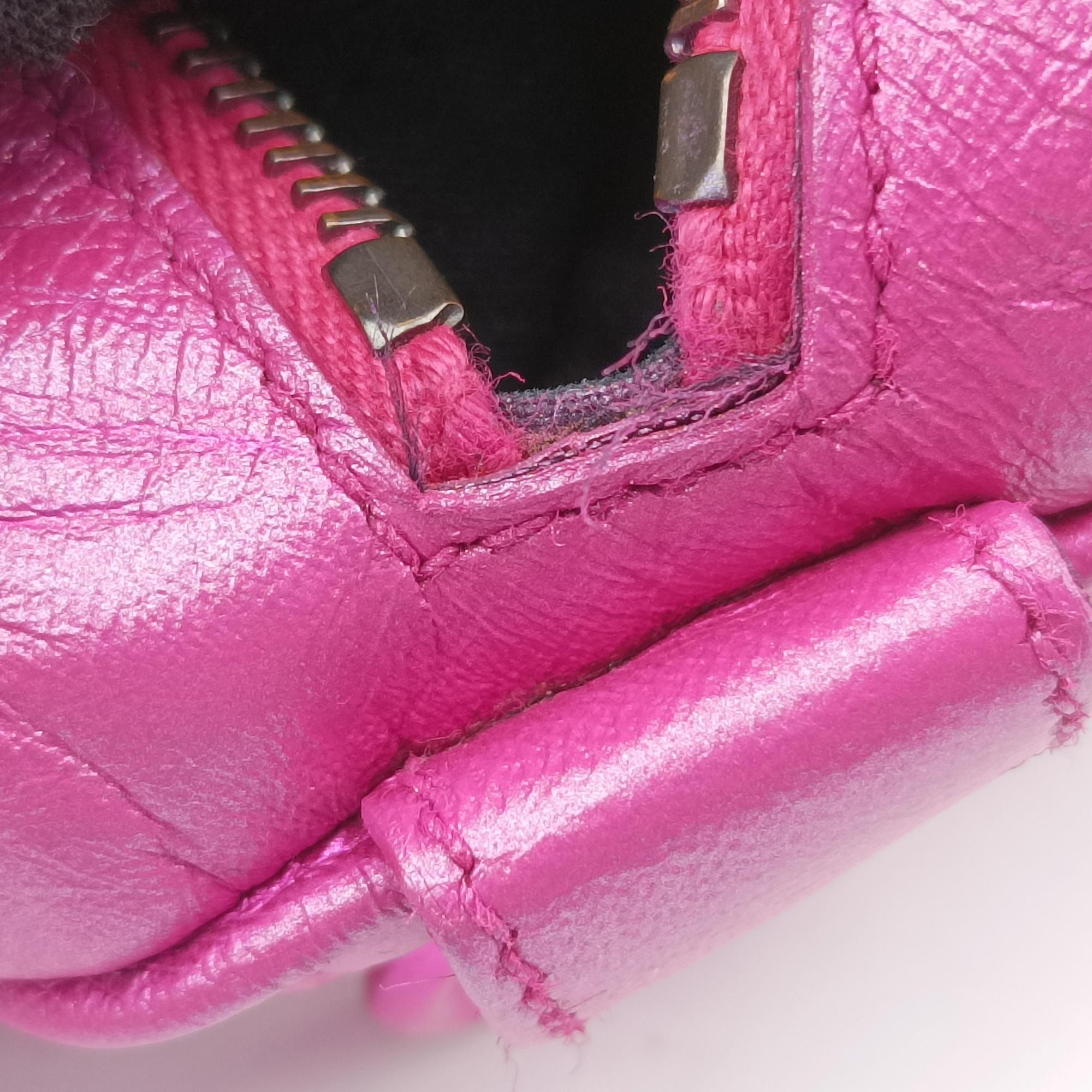 Pre-owned Balenciaga TwiggyThe City Pink lambskin  shoulderbag | stylenewstar