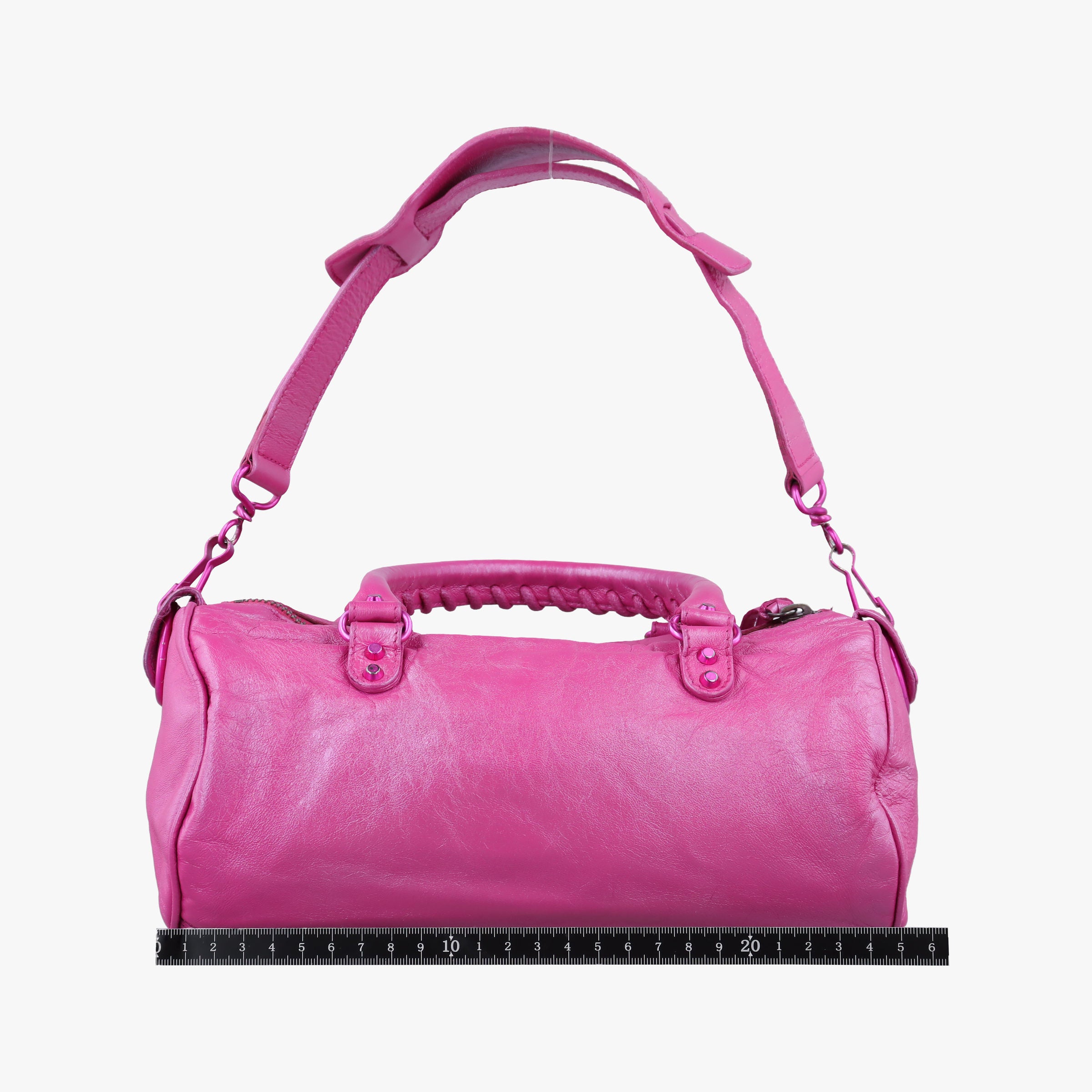 Pre-owned Balenciaga TwiggyThe City Pink lambskin  shoulderbag | stylenewstar