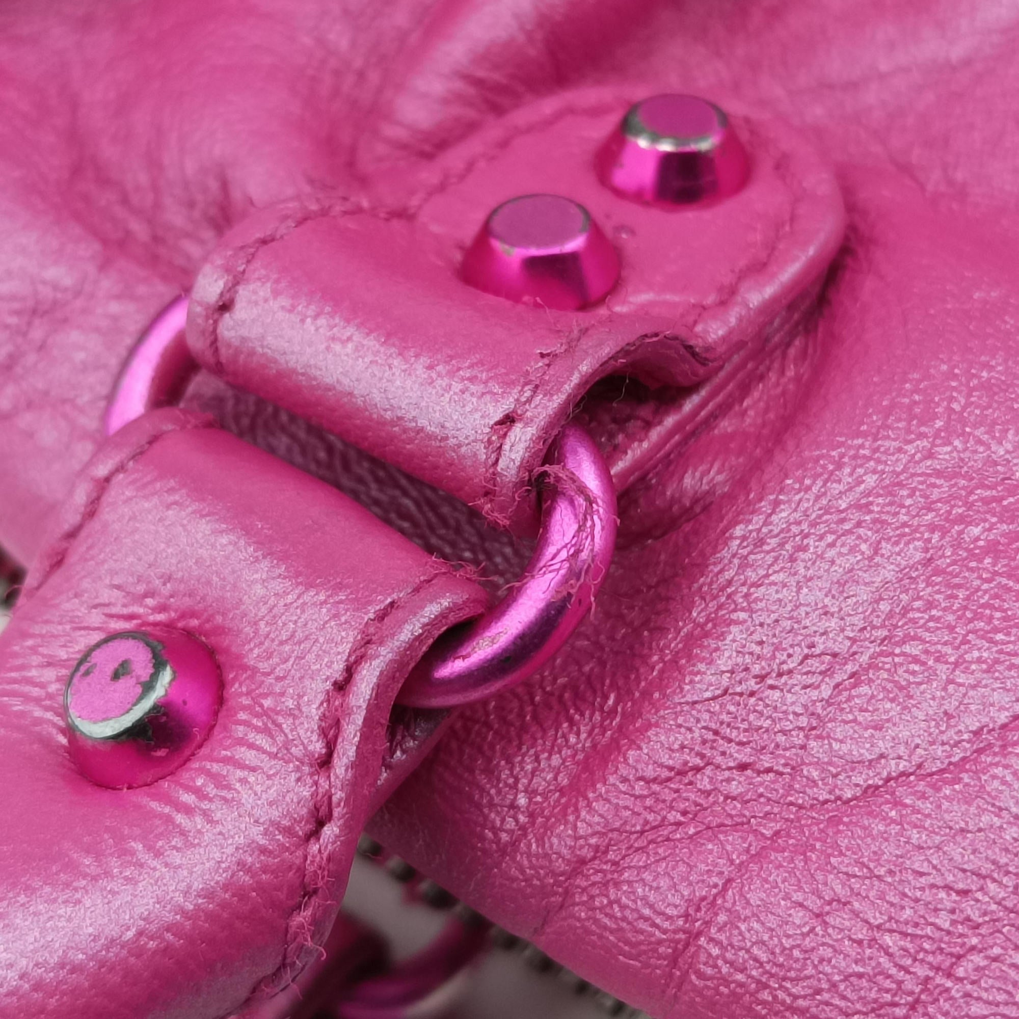 Pre-owned Balenciaga TwiggyThe City Pink lambskin  shoulderbag | stylenewstar
