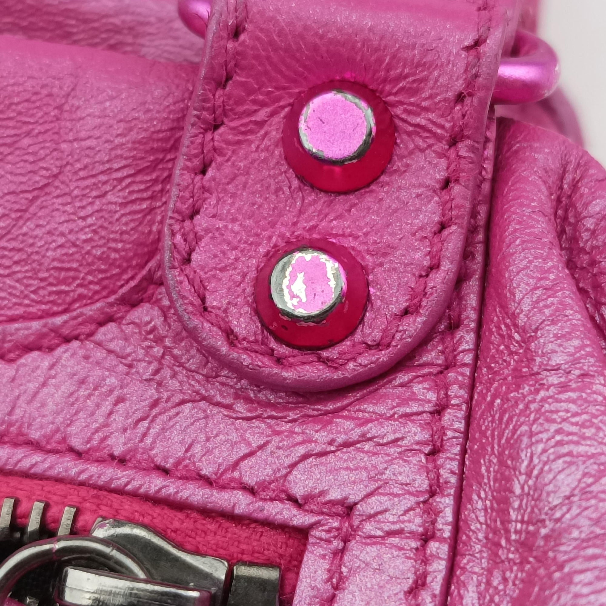 Pre-owned Balenciaga TwiggyThe City Pink lambskin  shoulderbag | stylenewstar