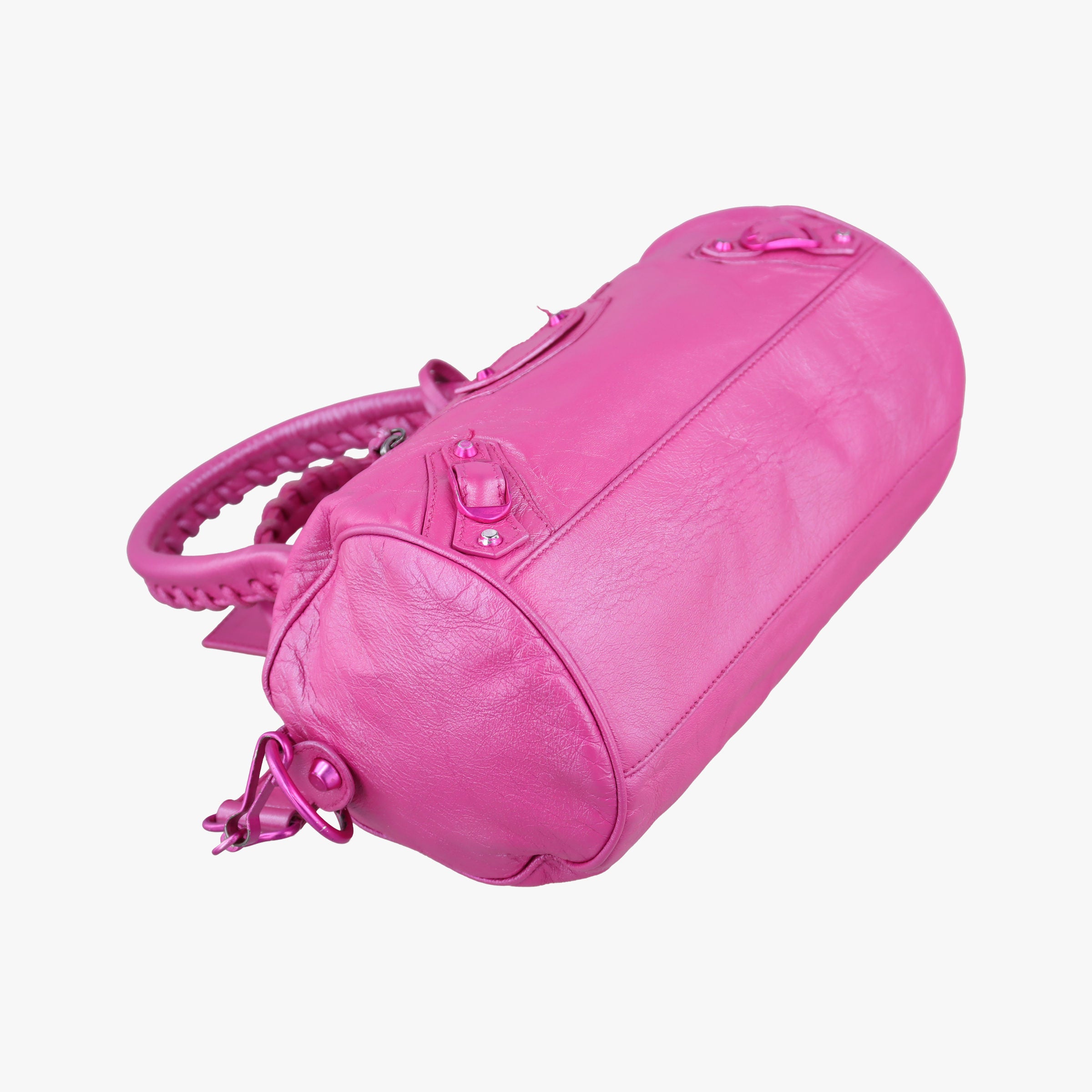 Pre-owned Balenciaga TwiggyThe City Pink lambskin  shoulderbag | stylenewstar