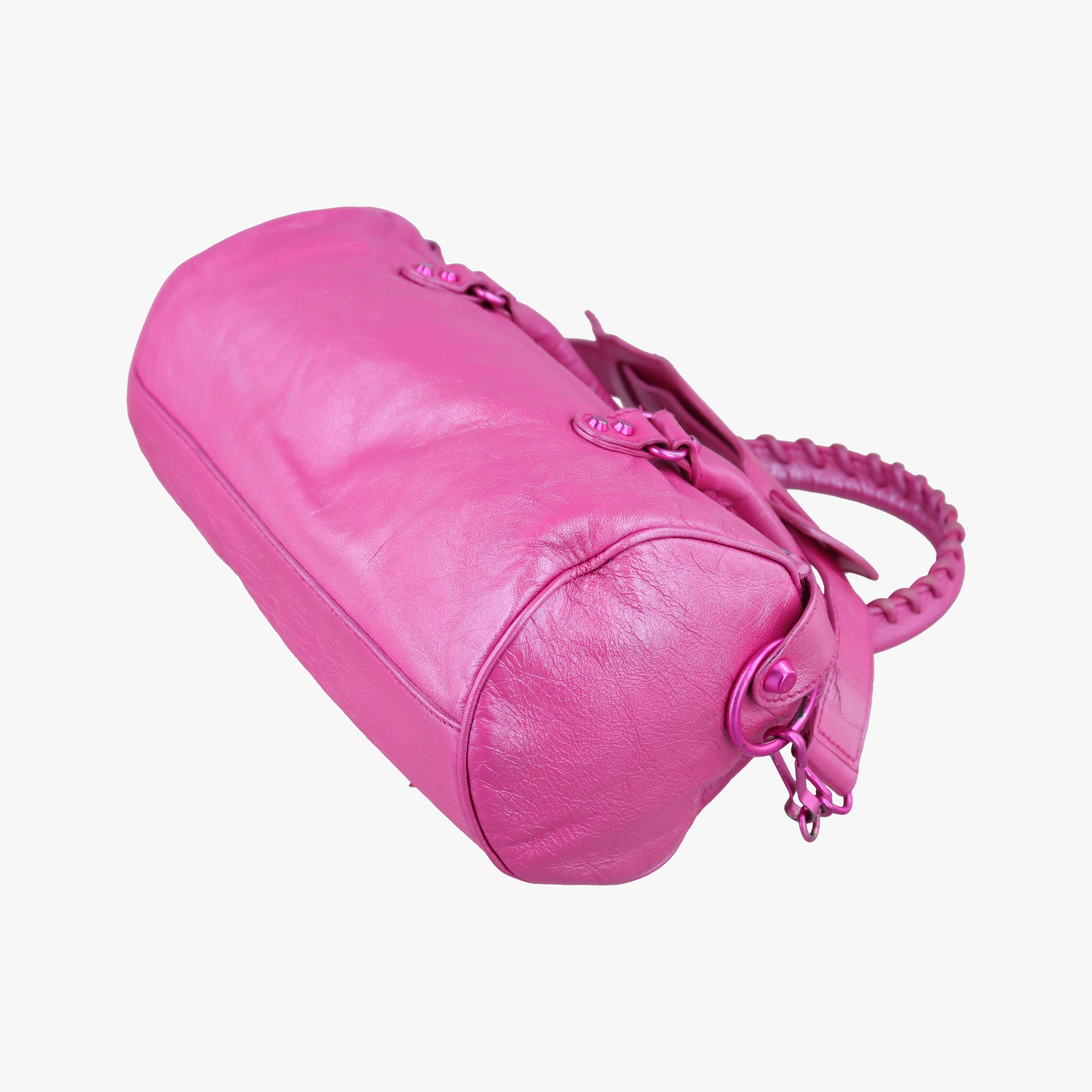 Pre-owned Balenciaga TwiggyThe City Pink lambskin  shoulderbag | stylenewstar