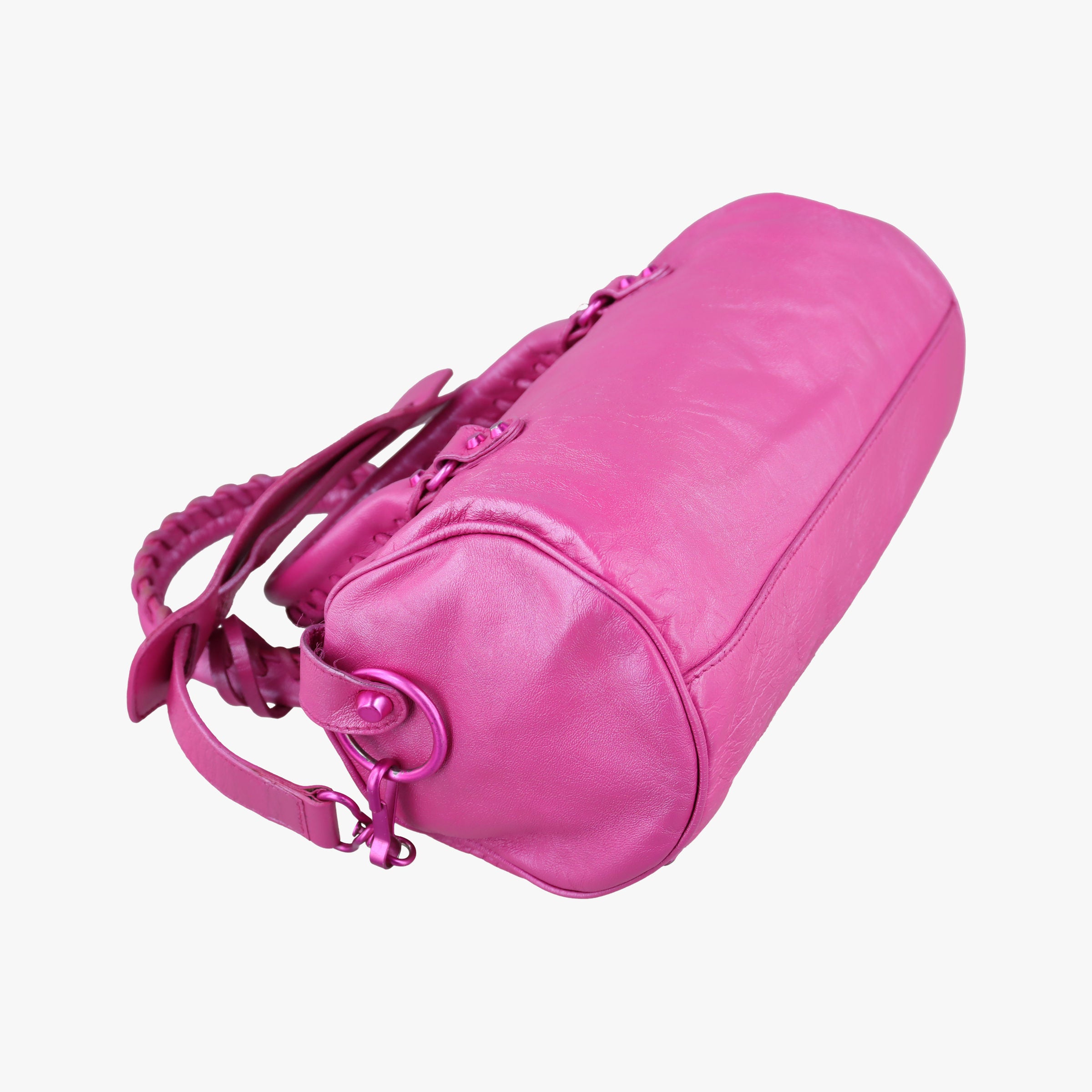 Pre-owned Balenciaga TwiggyThe City Pink lambskin  shoulderbag | stylenewstar