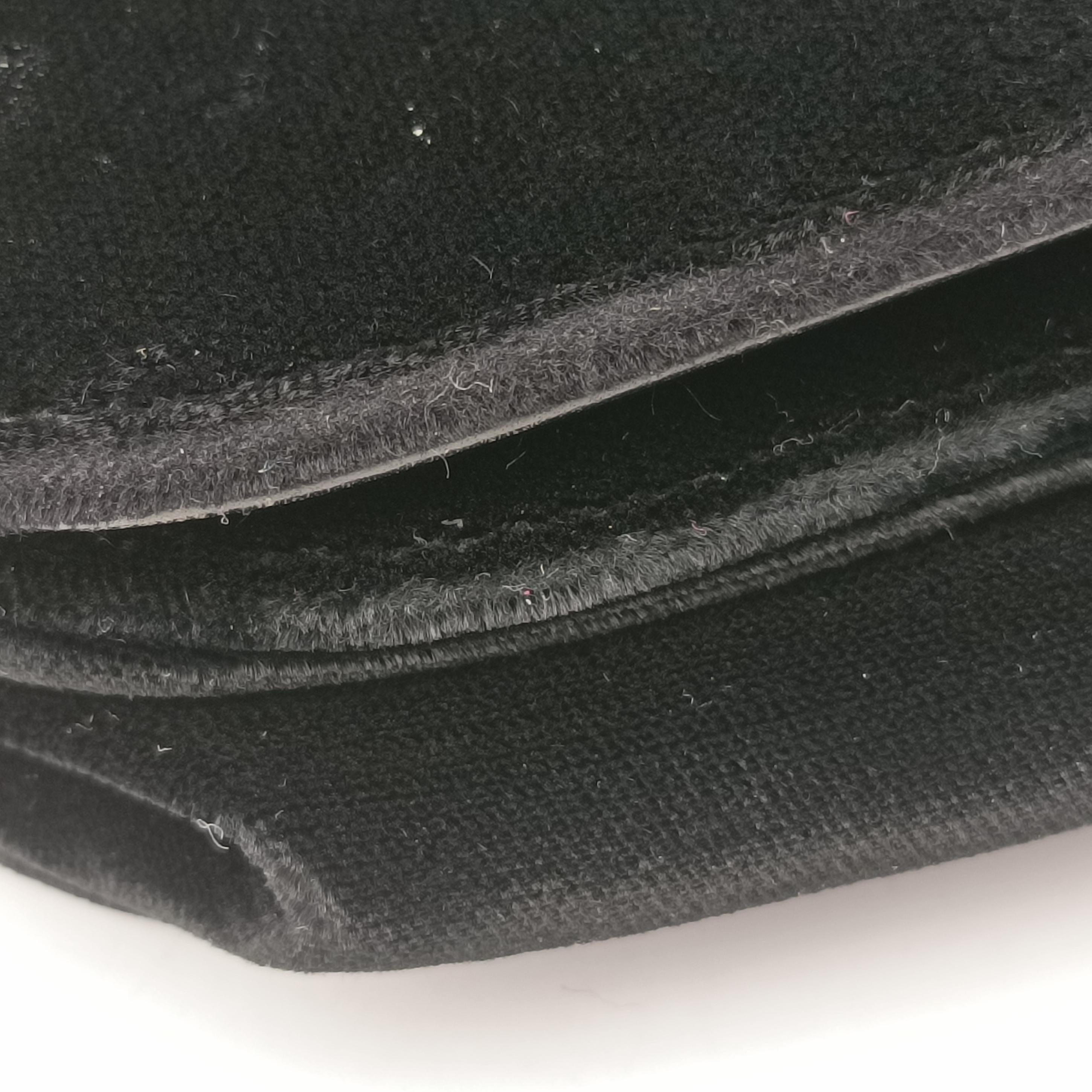 Vintage Prada Pattina City chain Black Velour 1BD009 shoulderbag | stylenewstar