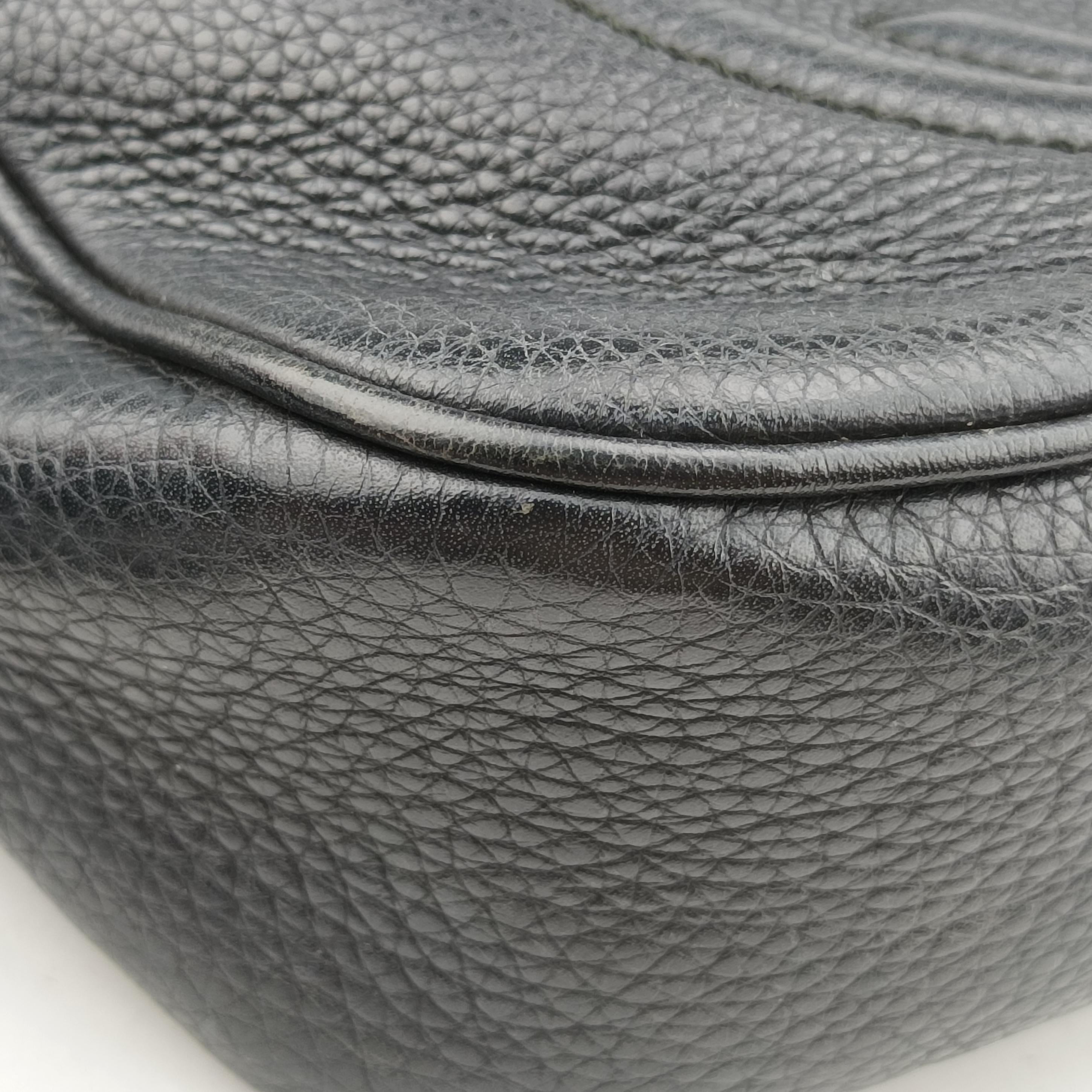Pre-owned Gucci Soho Black Leather 308364 shoulderbag | stylenewstar