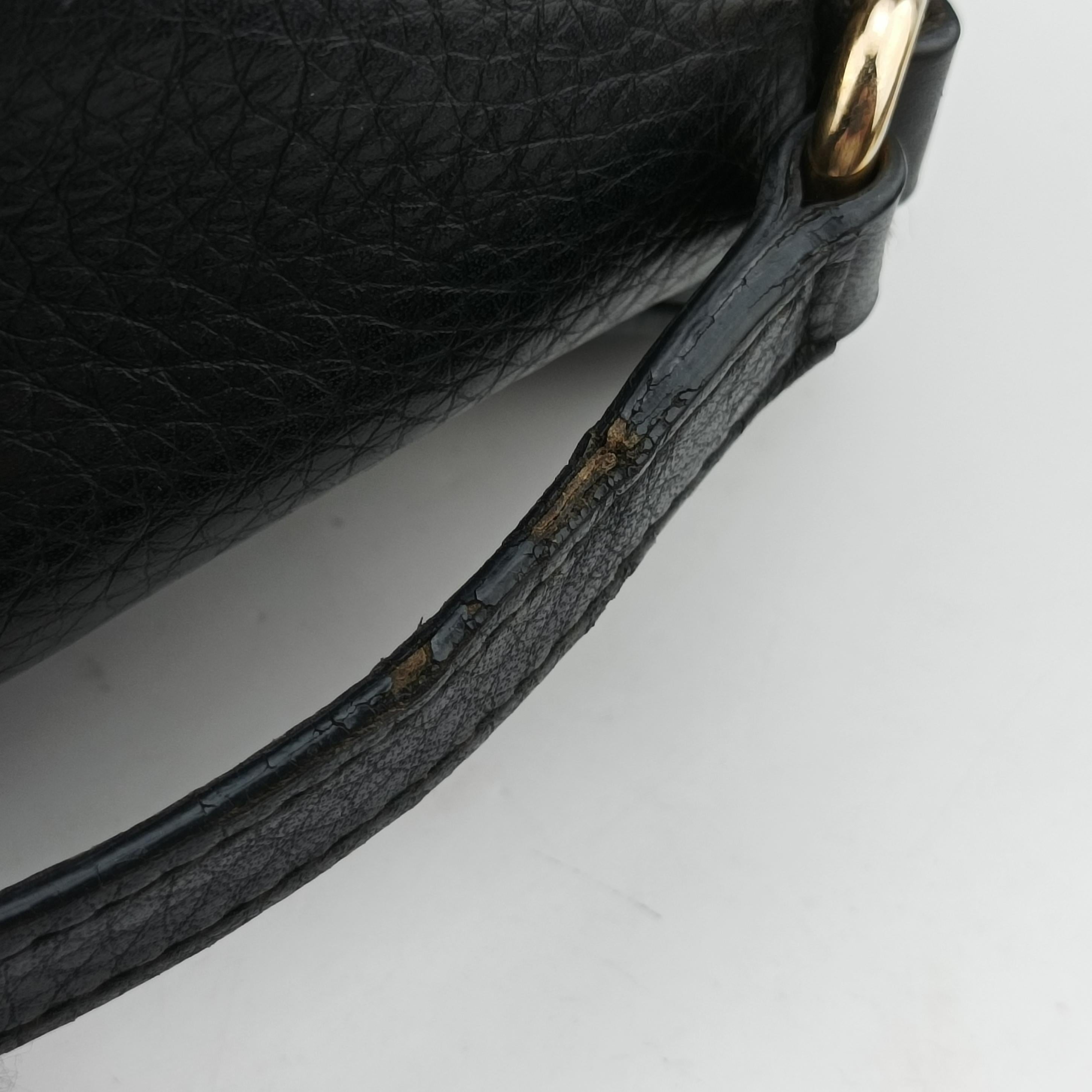 Pre-owned Gucci Soho Black Leather 308364 shoulderbag | stylenewstar