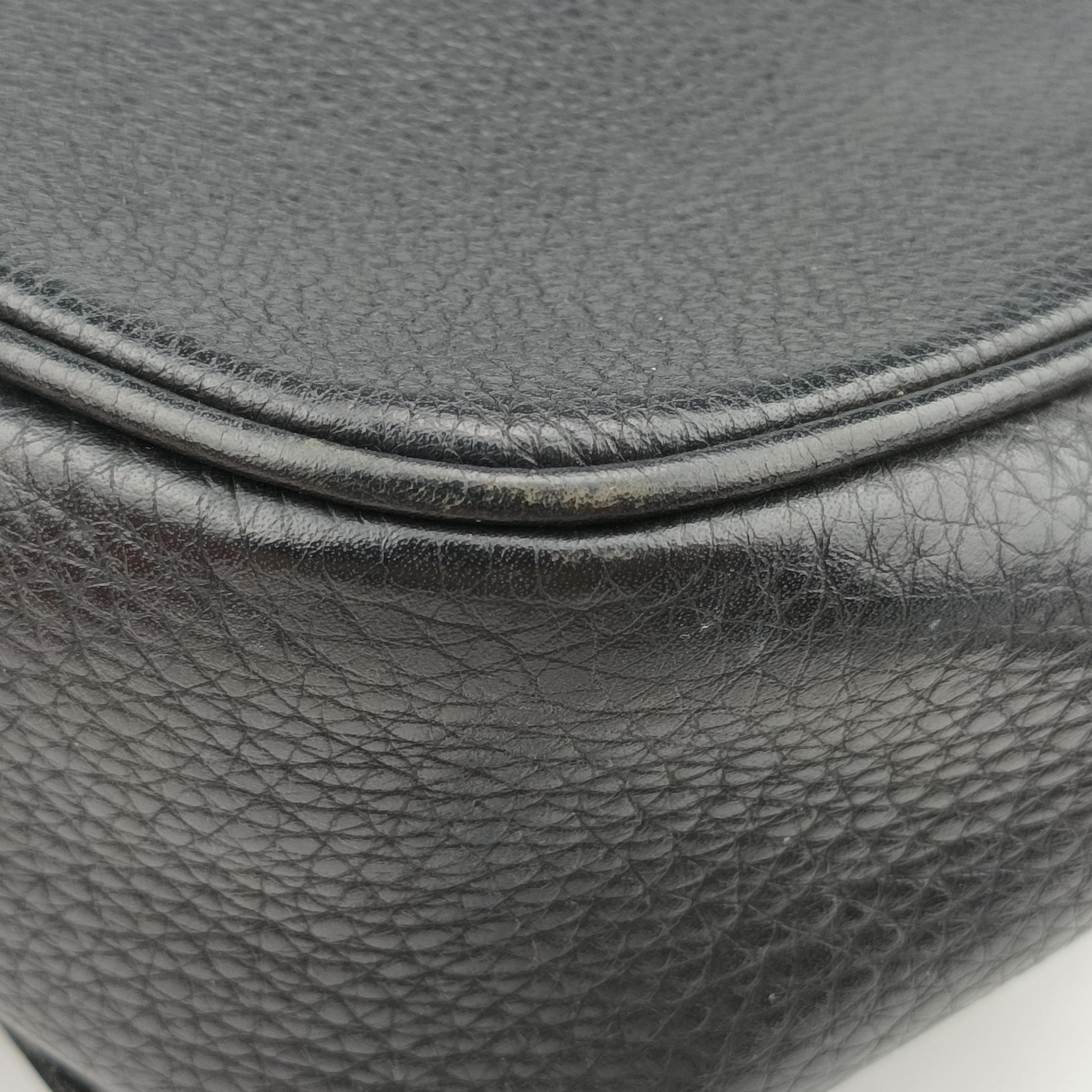 Pre-owned Gucci Soho Black Leather 308364 shoulderbag | stylenewstar