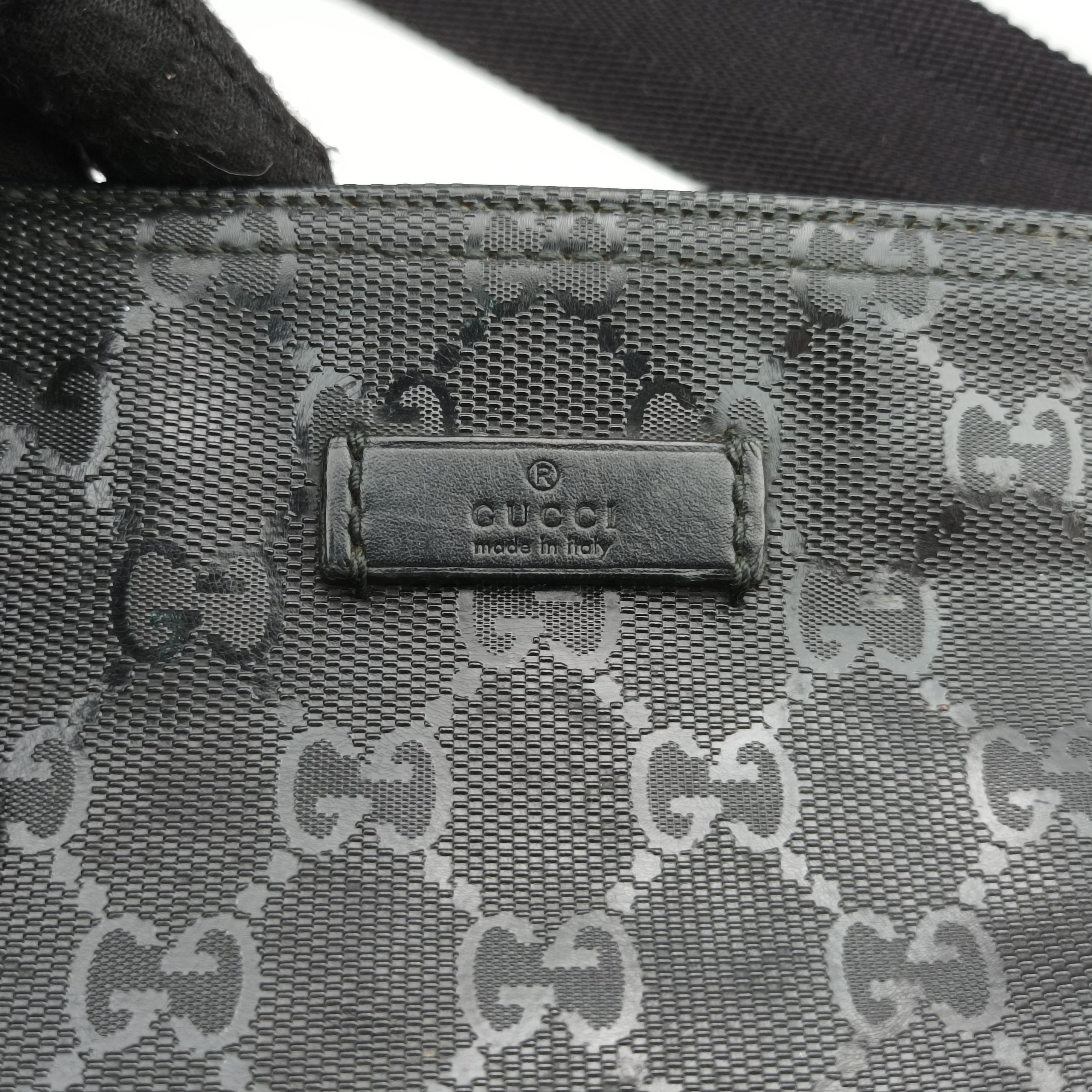 Pre-owned Gucci GG Imprime messenger Black PVC coated canvas 201446 shoulderbag | stylenewstar